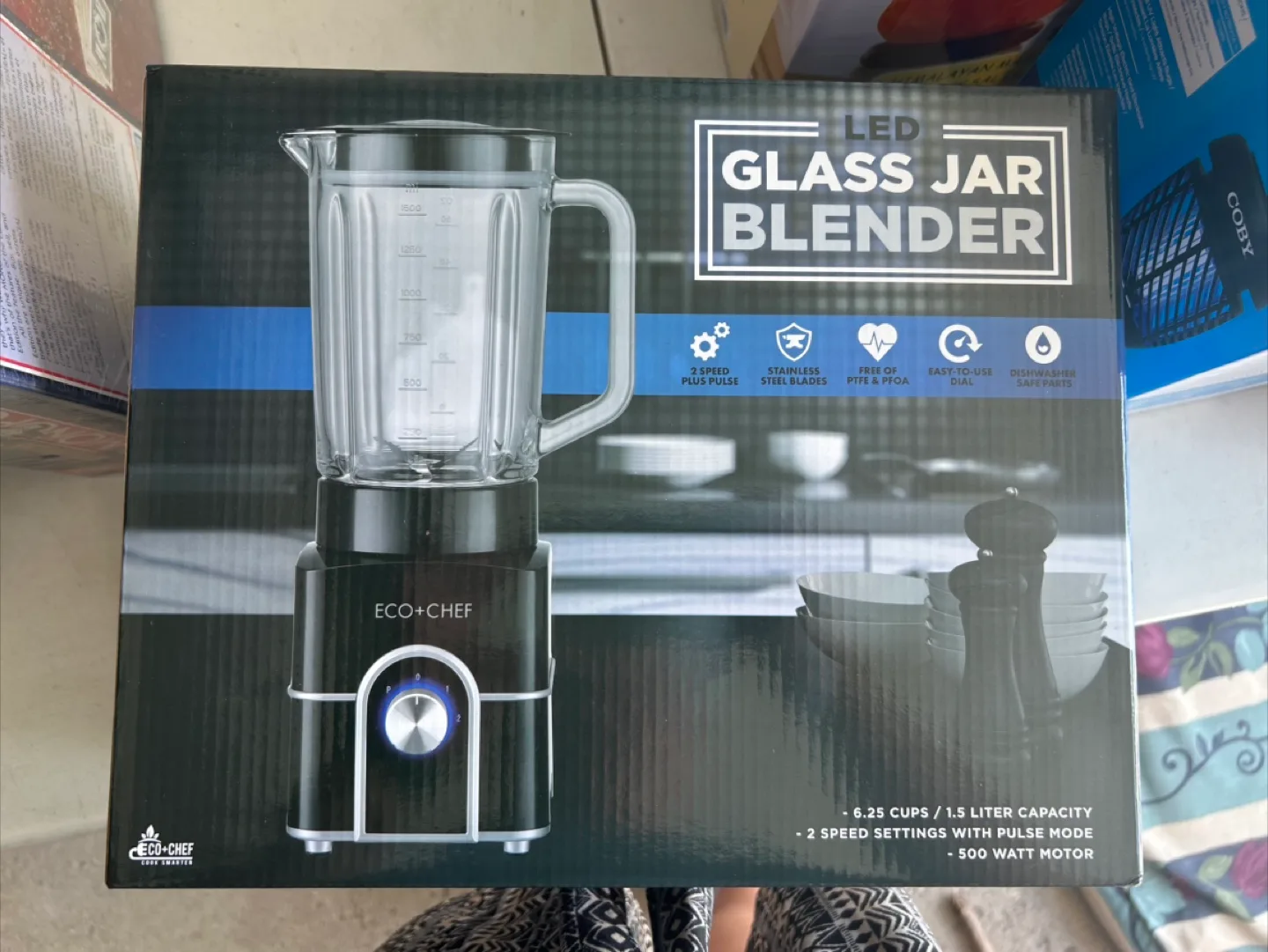 Eco+Chef LED Glass Jar Blender - New in Box! thumbnail