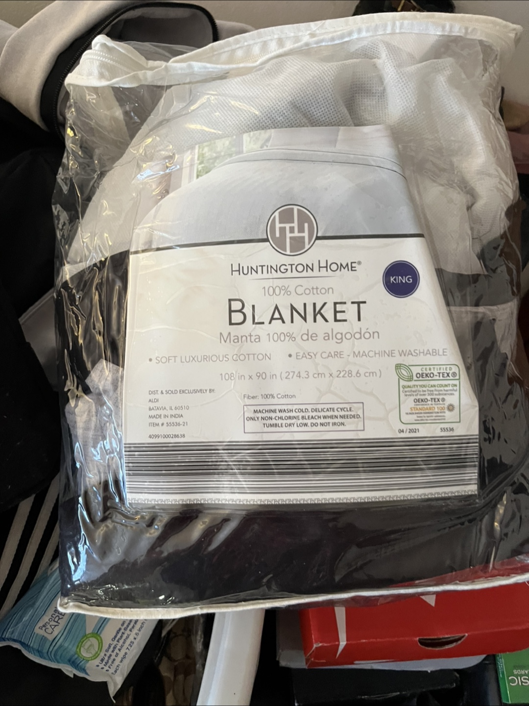 Huntington Home 100% Cotton King Blanket - New