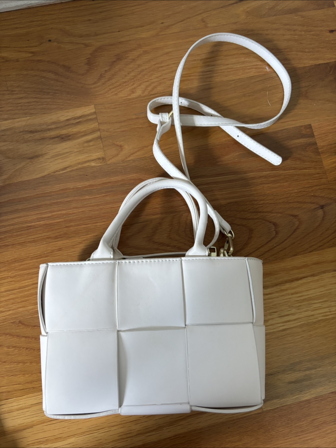 White Woven Handbag