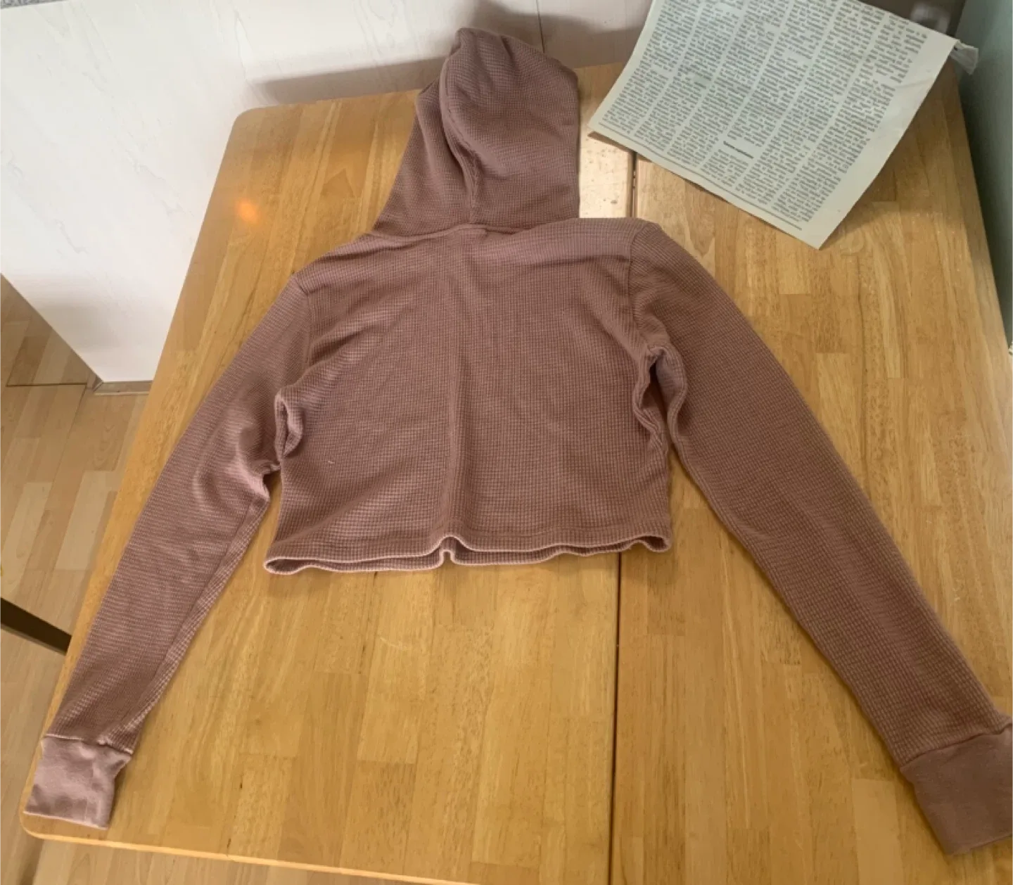 TNA Waffle Knit Cropped Hoodie - Size L 🥕 image indicator(2)