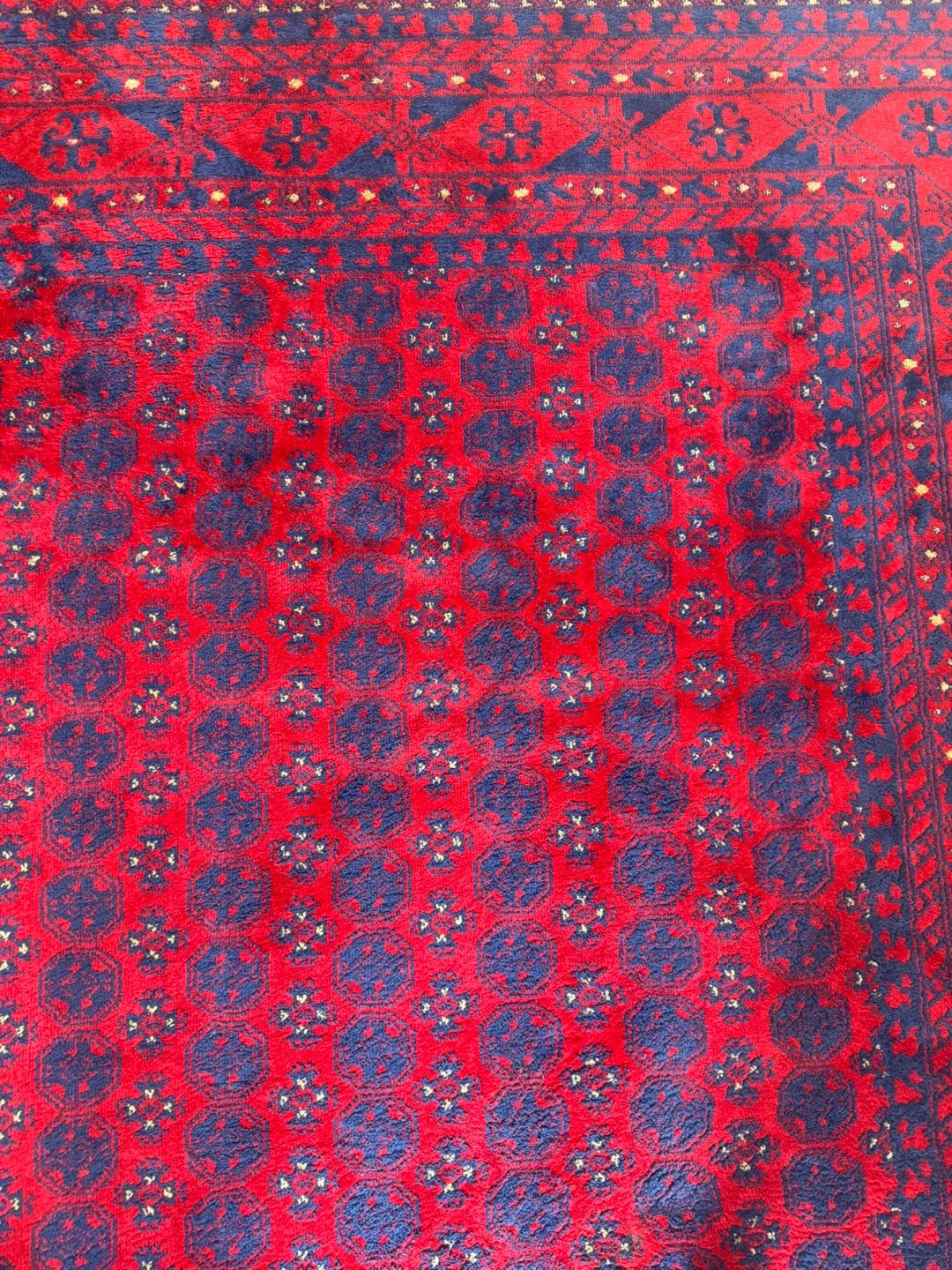 Red and Blue Patterned Rug image indicator(2)