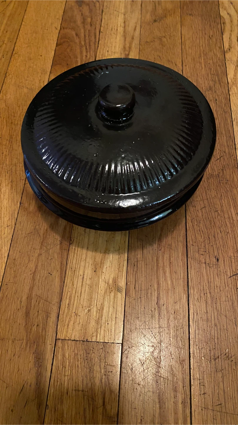 Black Stone Pot with Lid - photo 2