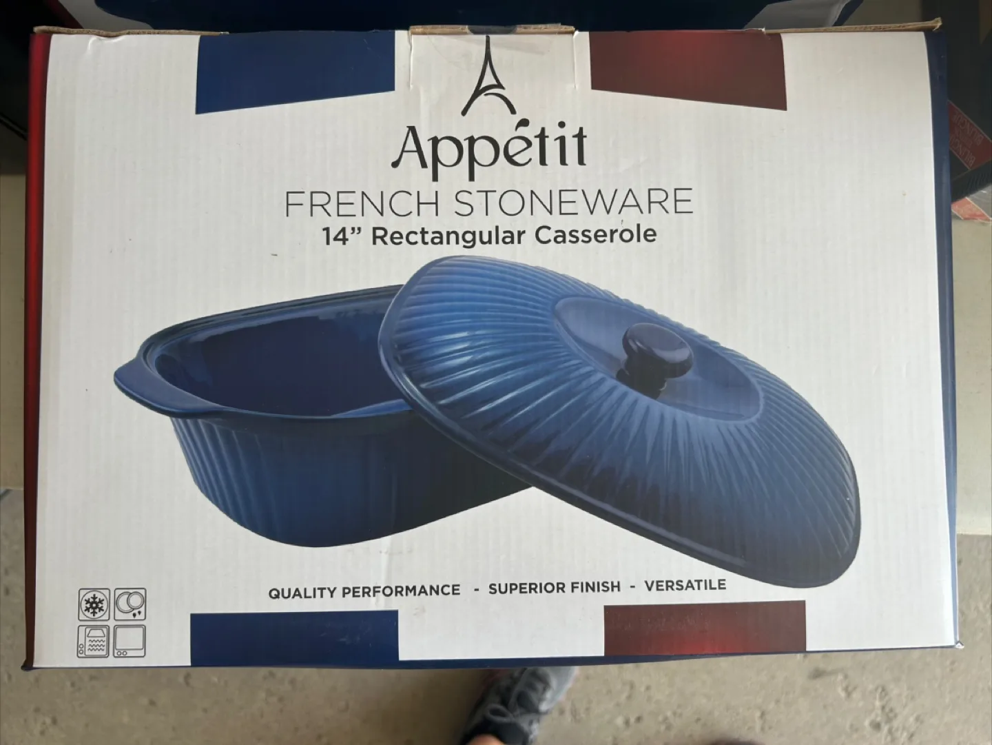Appétit French Stoneware 14" Casserole Dish thumbnail