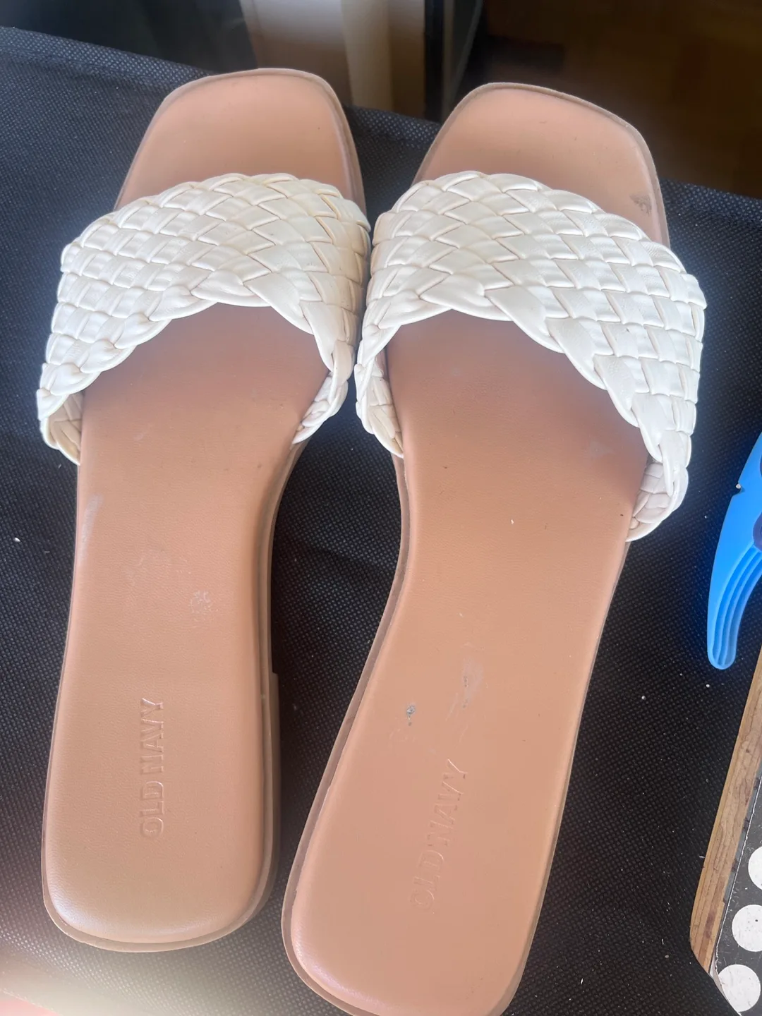 Old Navy Woven Cream Sandals thumbnail