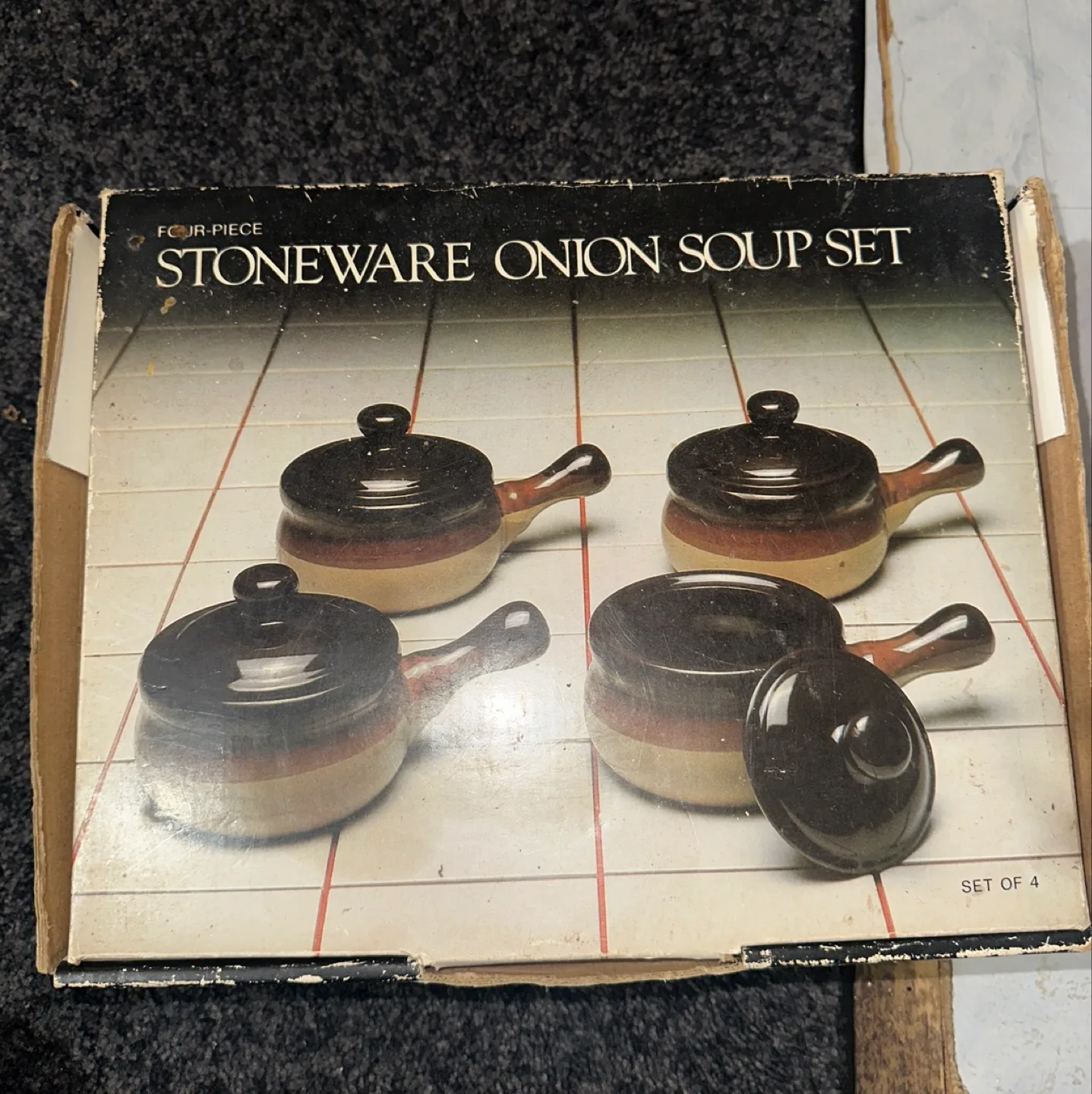 Stoneware Onion Soup Set - Four Piece thumbnail