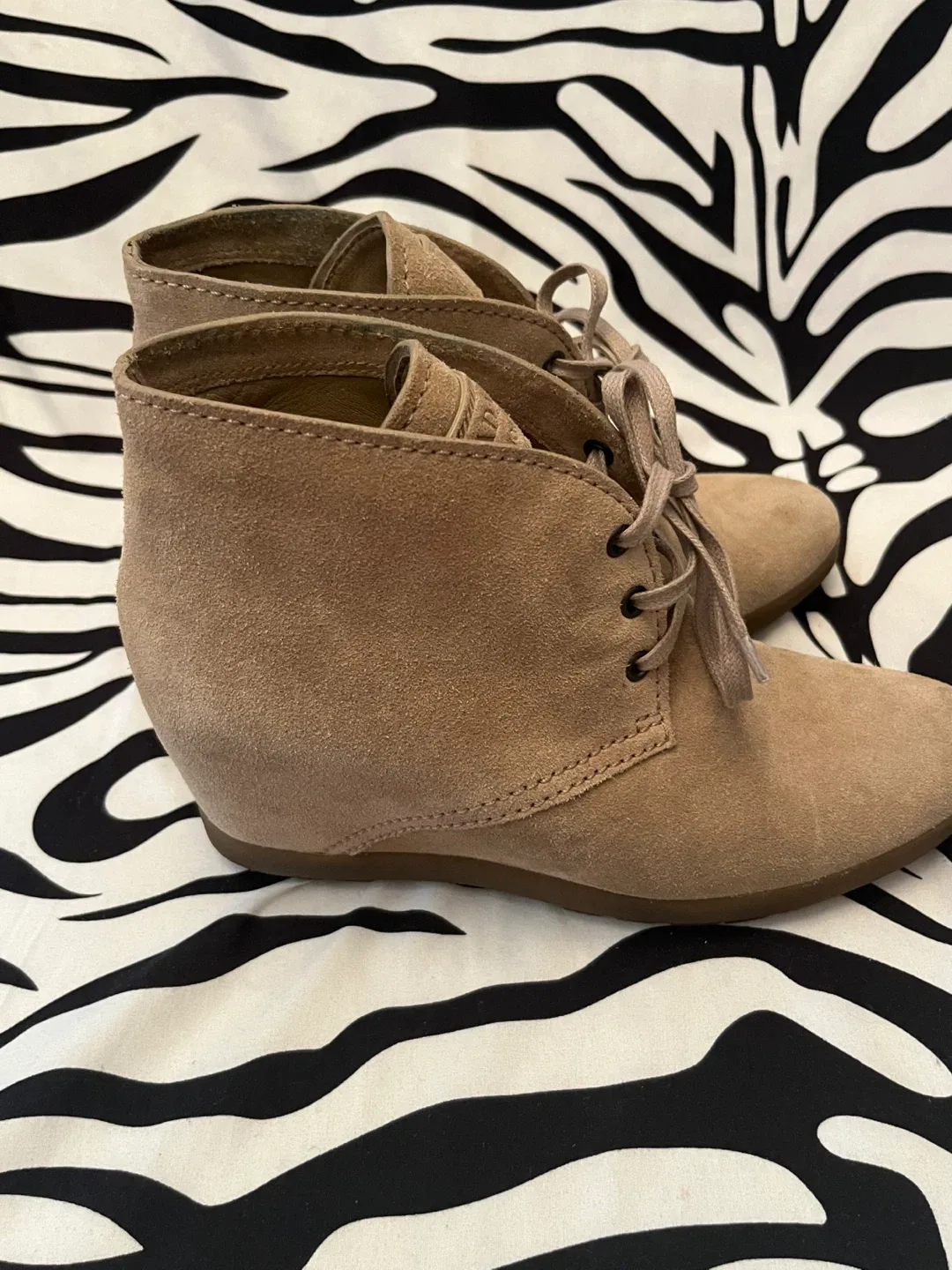 Prada Sport Suede Ankle Lace-Up Boots Size 8 image indicator(6)