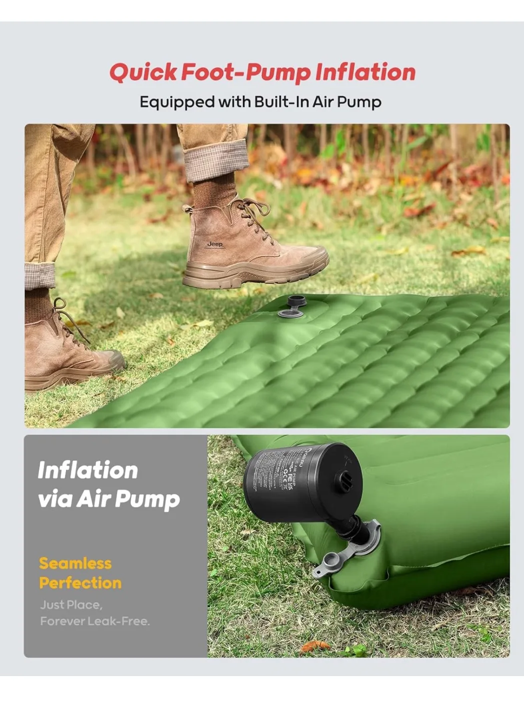 New Inflatable Camping Pad image indicator(4)