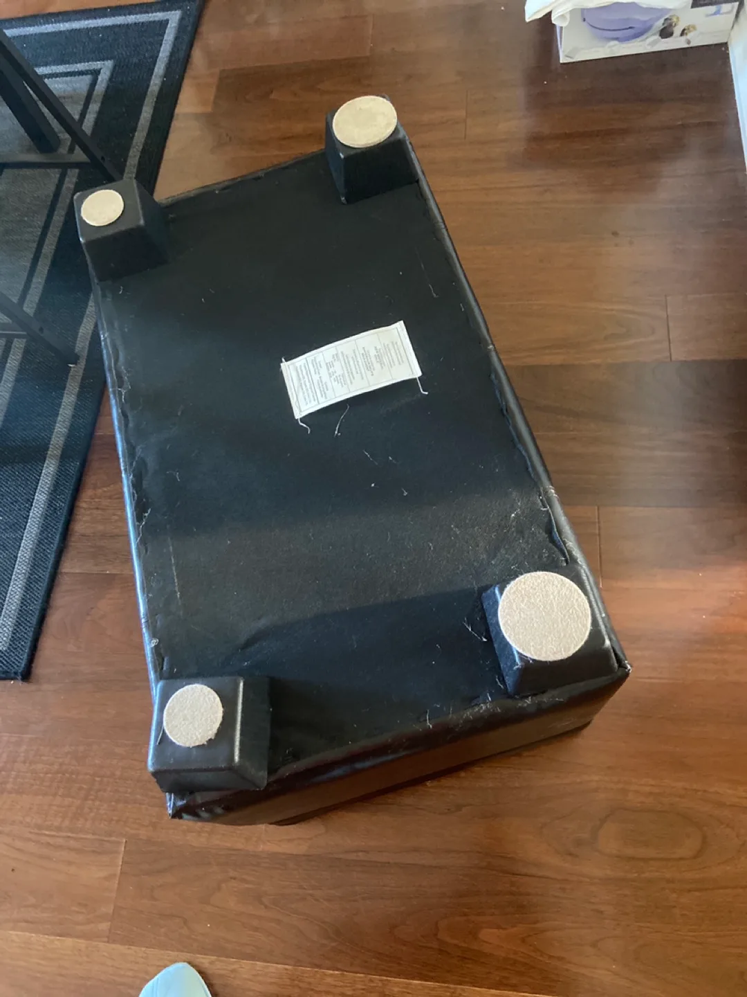 Black Storage Ottoman. 🥕 image indicator(5)