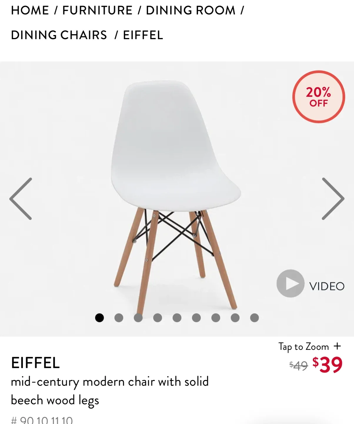 Structube Eiffel Mid-Dining Chair thumbnail