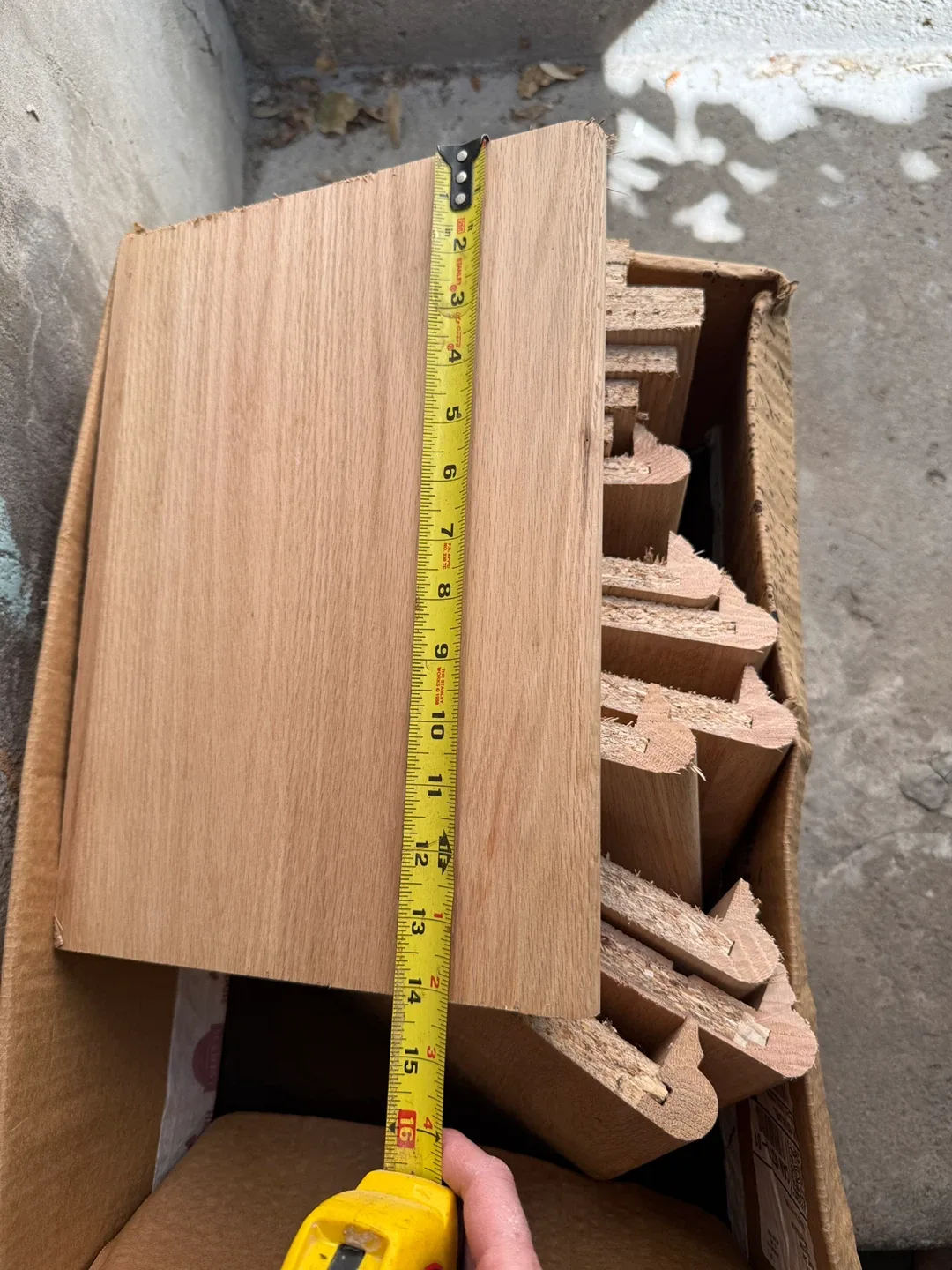 Oak veneer shelves or Stair Treads - Approx 14 inches thumbnail