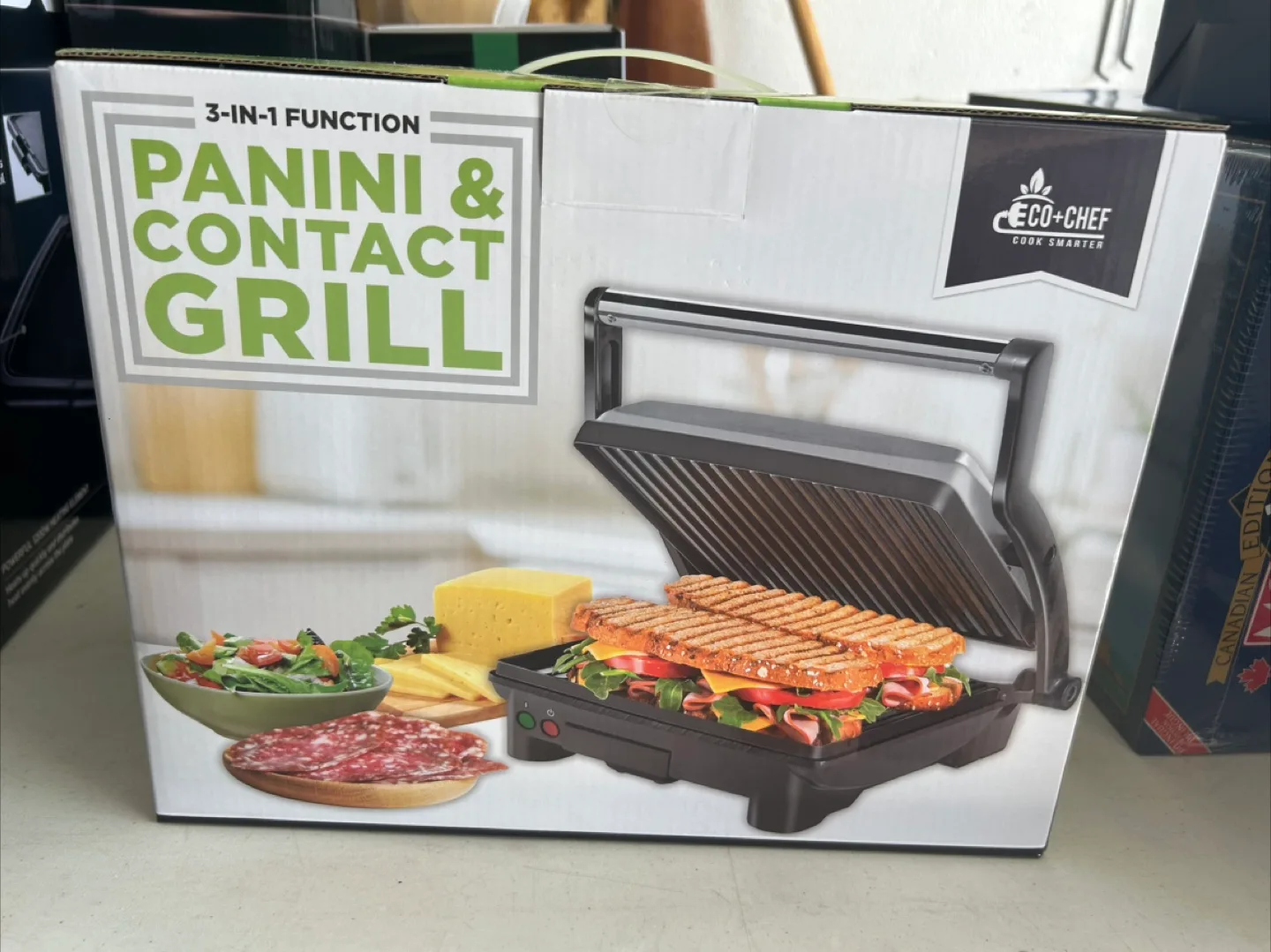 Eco+Chef Panini & Contact Grill - New in Box! thumbnail