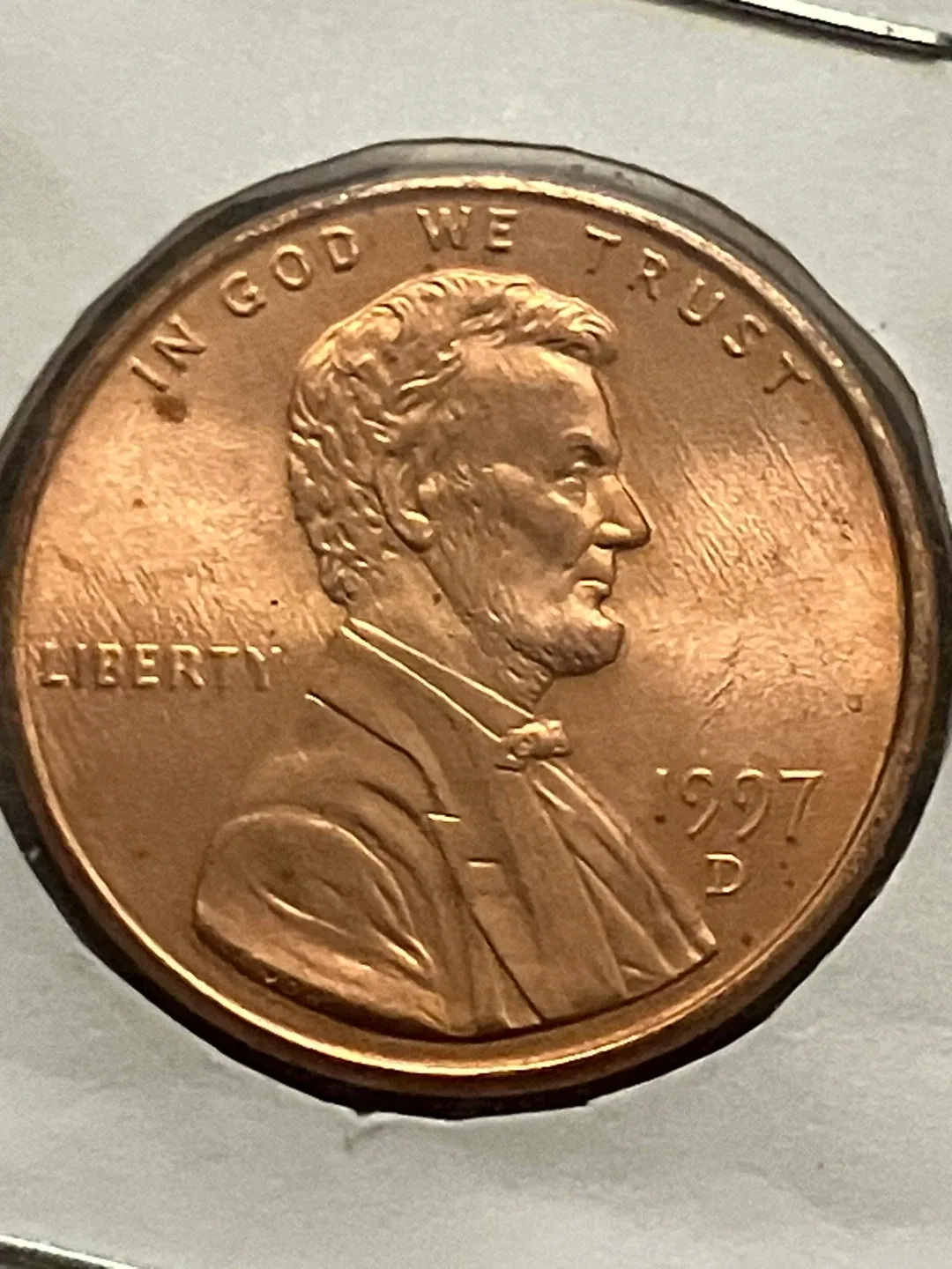 1997-D USA Lincoln Memorial Penny | Choice Uncirculated MS-63 RD image indicator(3)