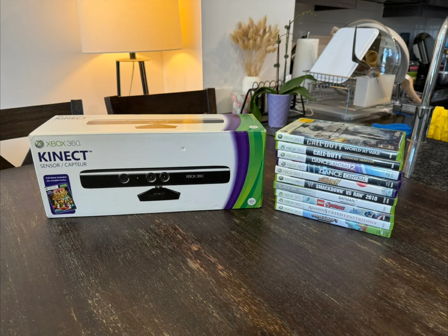 Xbox 360 Kinect Sensor w/ Games thumbnail