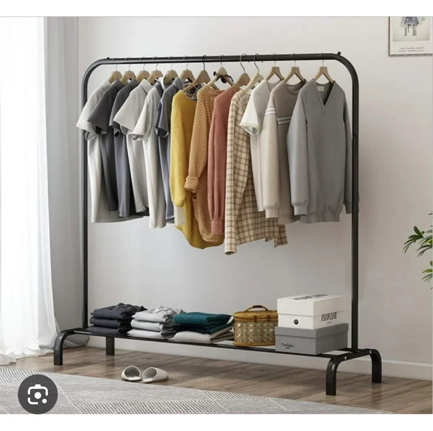 Black Metal Clothes Rack