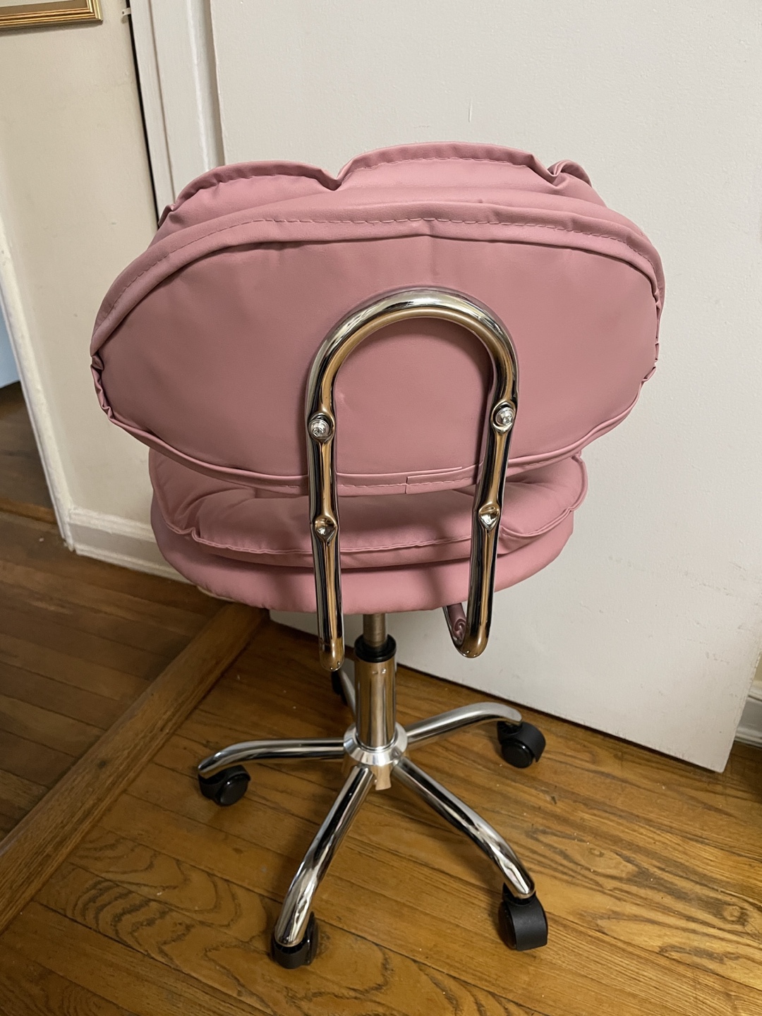 Pink Rolling Stool Chair - photo 3