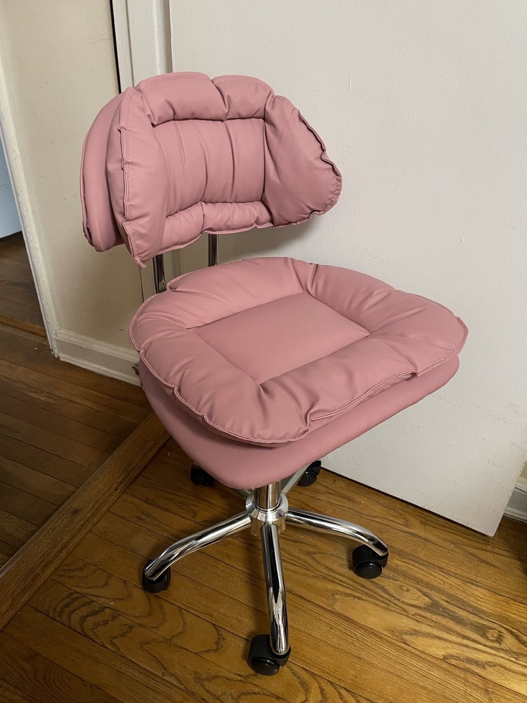 Pink Rolling Stool Chair - photo 2