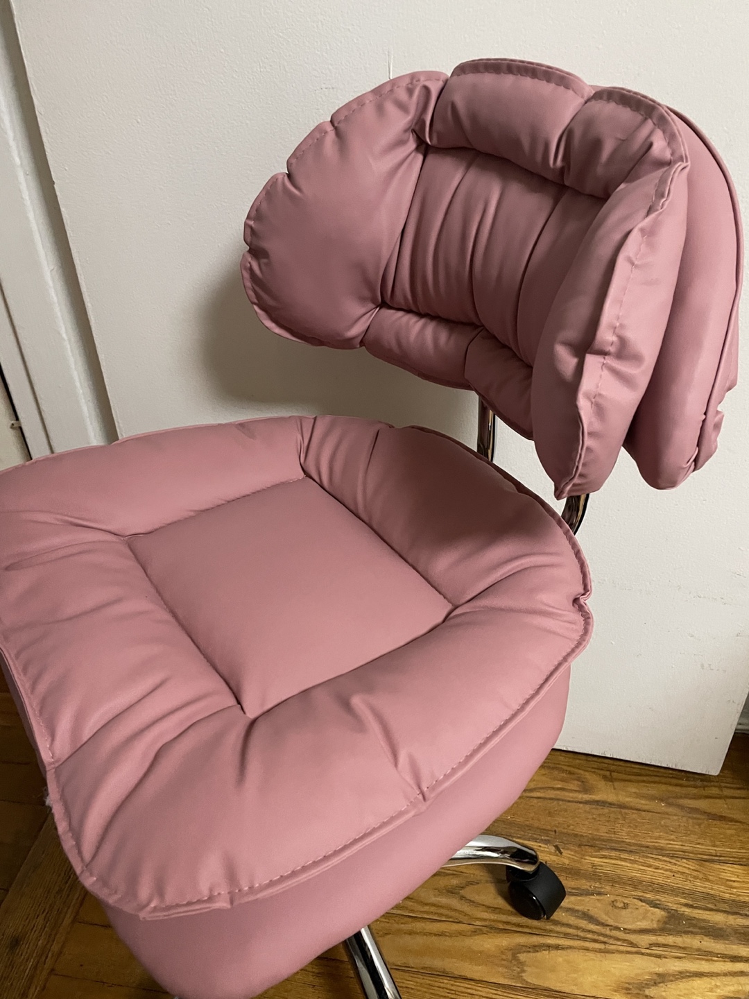 Pink Rolling Stool Chair - photo 4