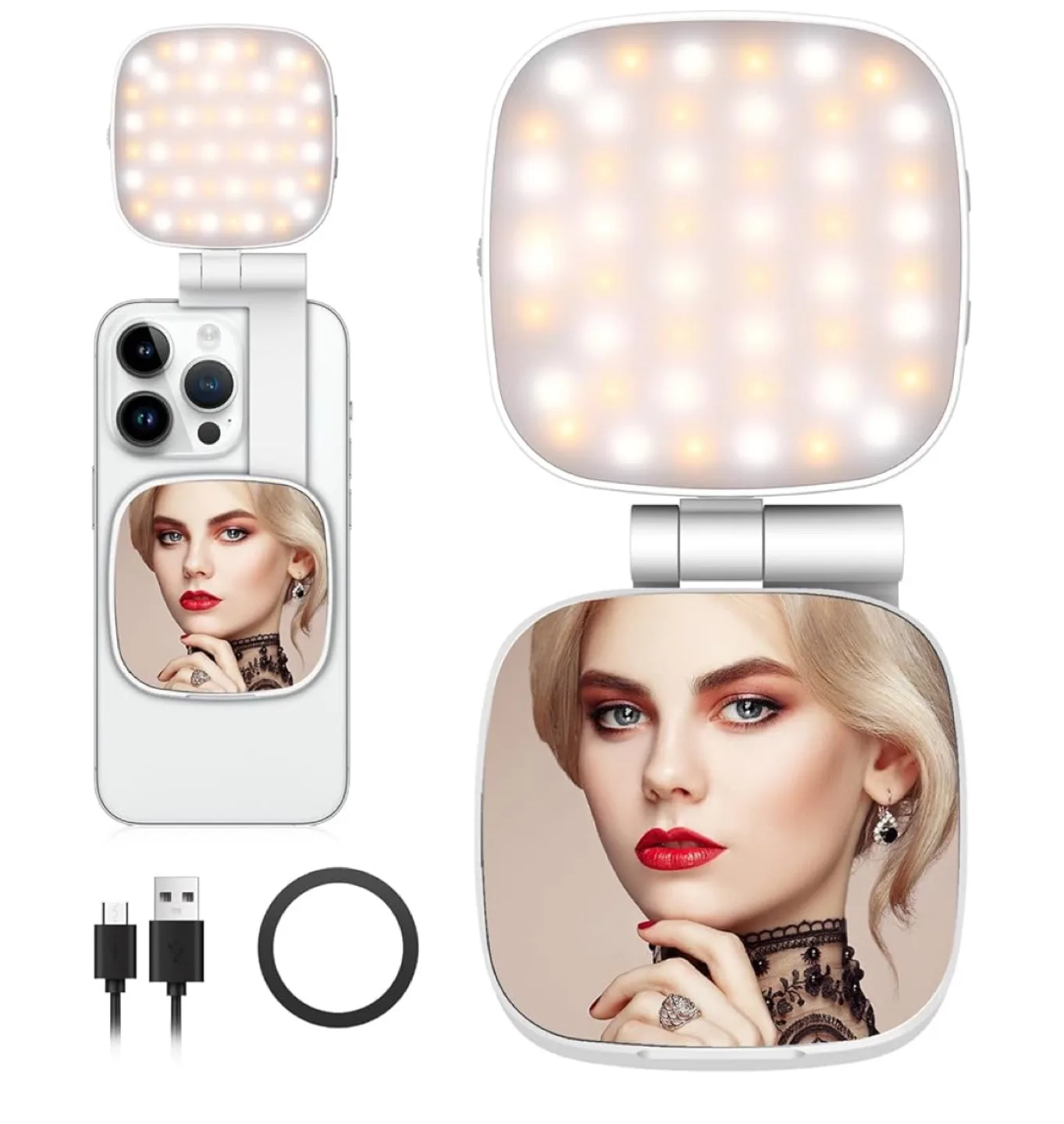 Magnetic Selfie Light M27 - iPhone Compatible thumbnail