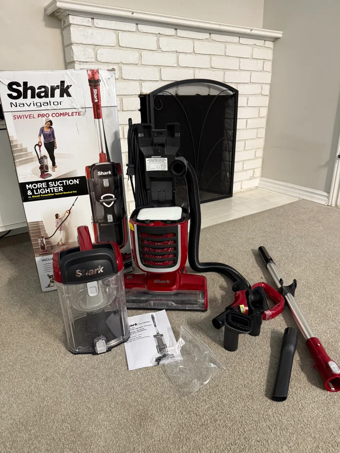 LIKE NEW Shark Navigator Swivel Pro Complete Upright Vacuum, Red thumbnail