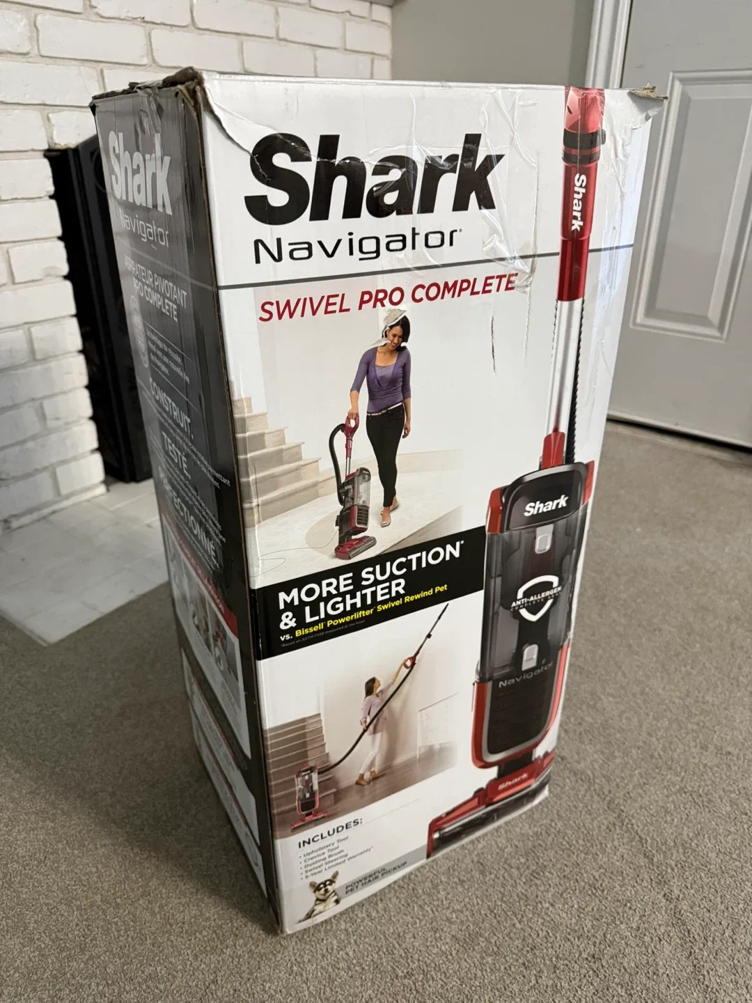 LIKE NEW Shark Navigator Swivel Pro Complete Upright Vacuum, Red image indicator(10)