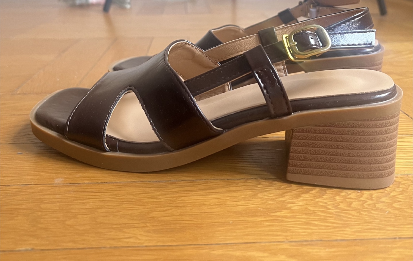 Brown Heeled Sandals - Size 38 - photo 2