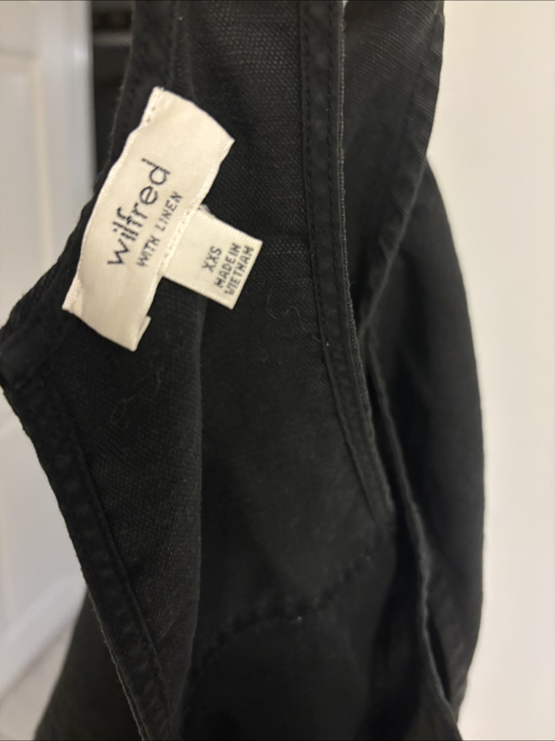 Aritzia Wilfred Black Linen Tank Top - XXS - photo 4