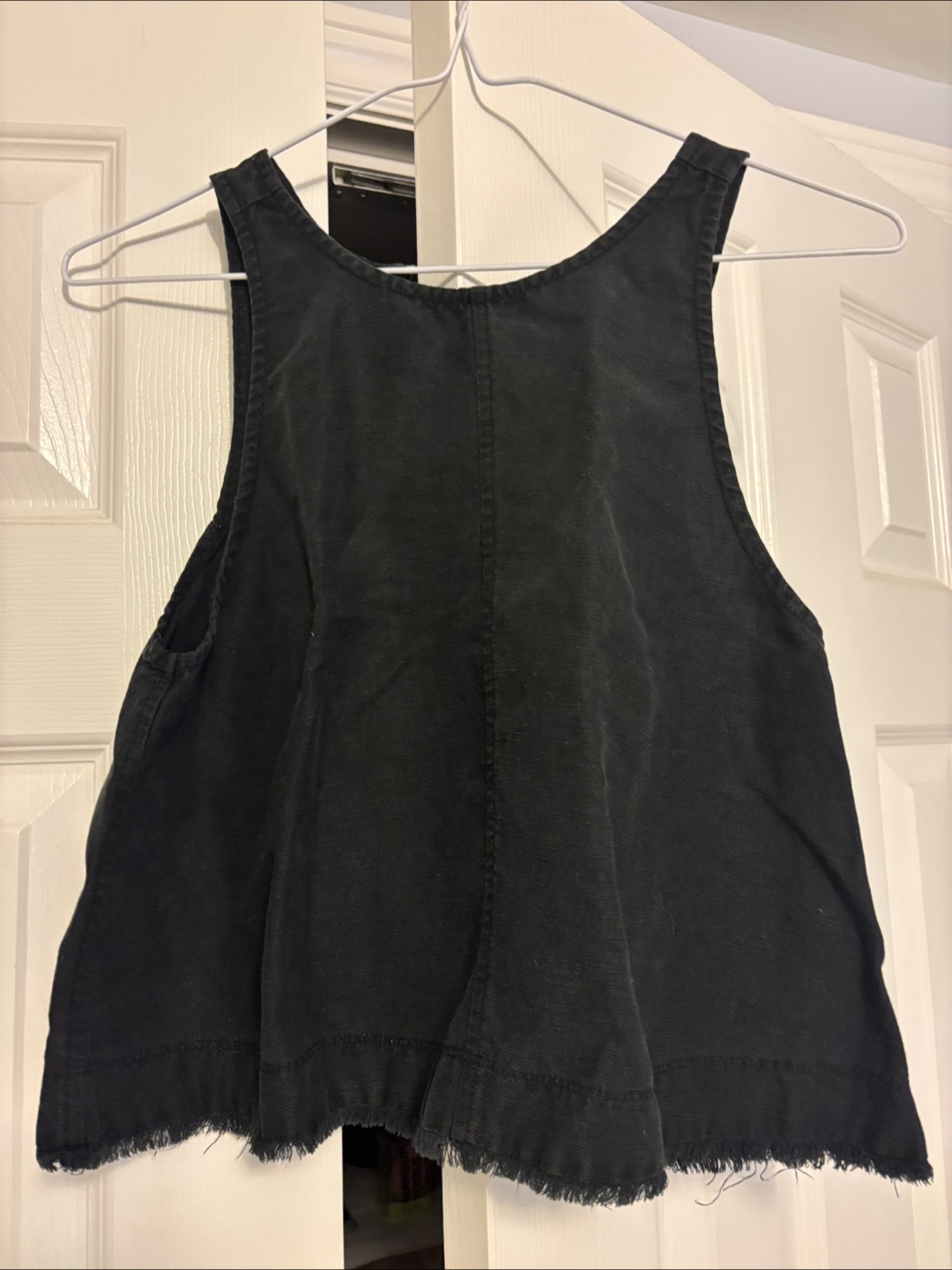 Aritzia Wilfred Black Linen Tank Top - XXS - photo 3