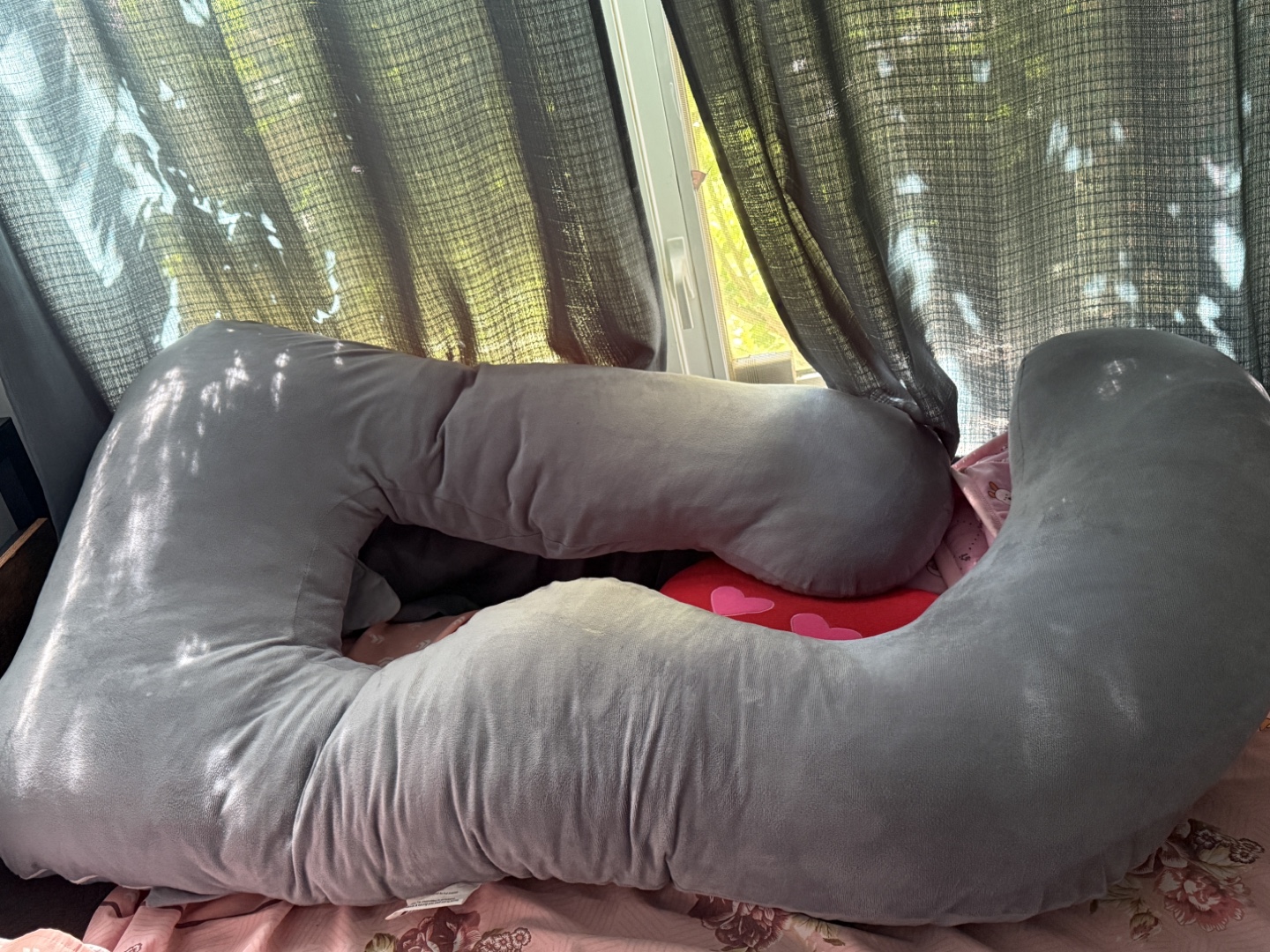 Grey Full Body Pregnancy Pillow