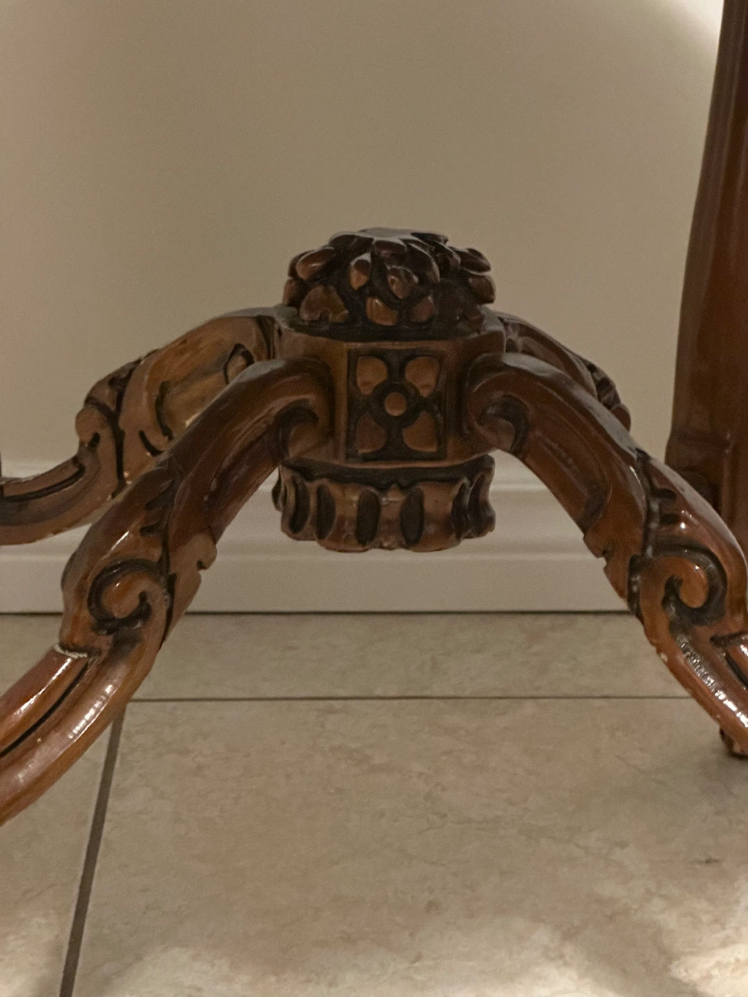Vintage Marble Top Accent Table - photo 4