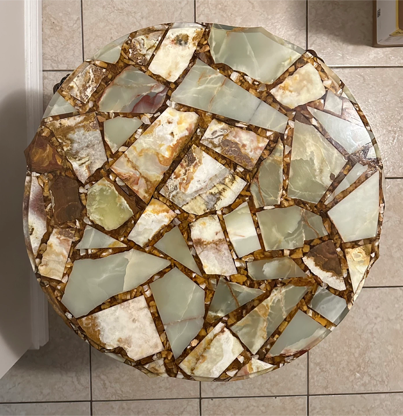 Vintage Marble Top Accent Table - photo 2
