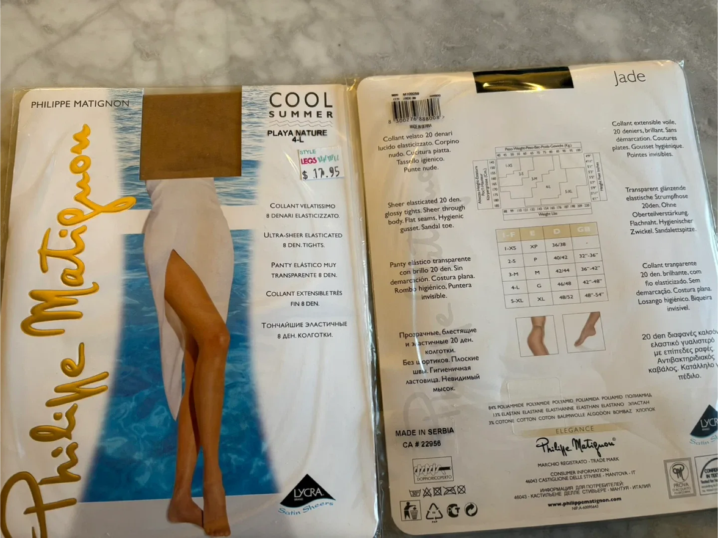 Philippe Matignon Cool Summer Tights - Size 4-L thumbnail