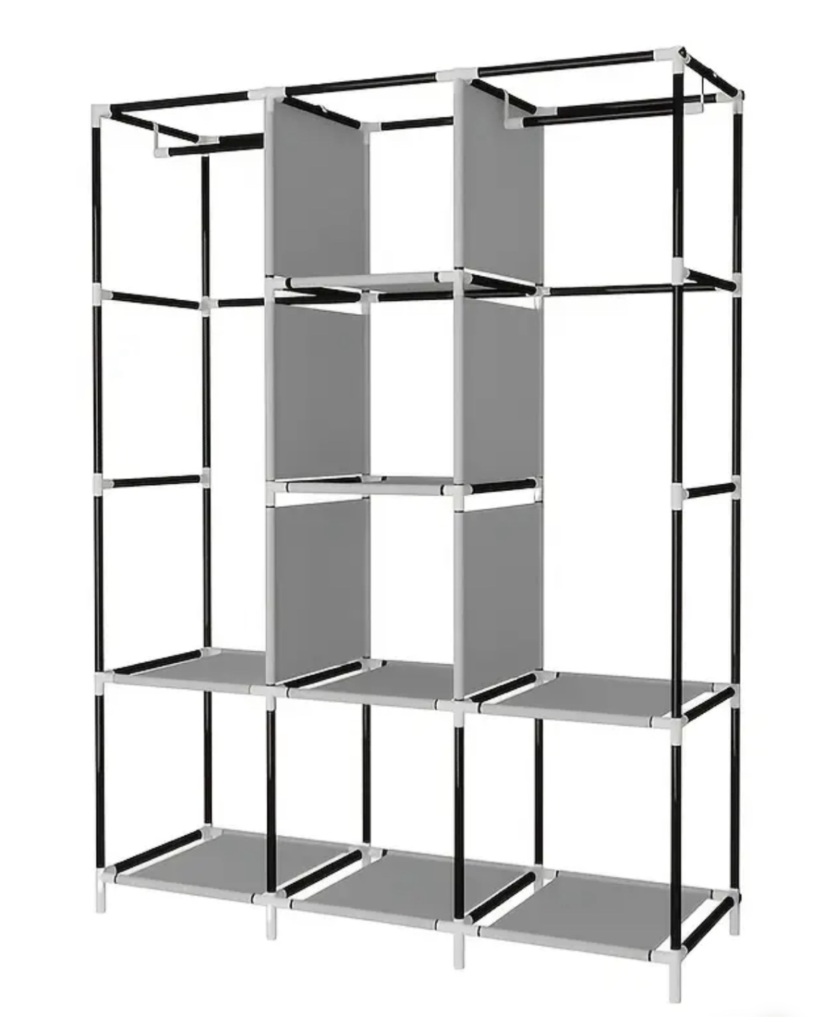 Portable Closet Wardrobe Organizer - Black - photo 2