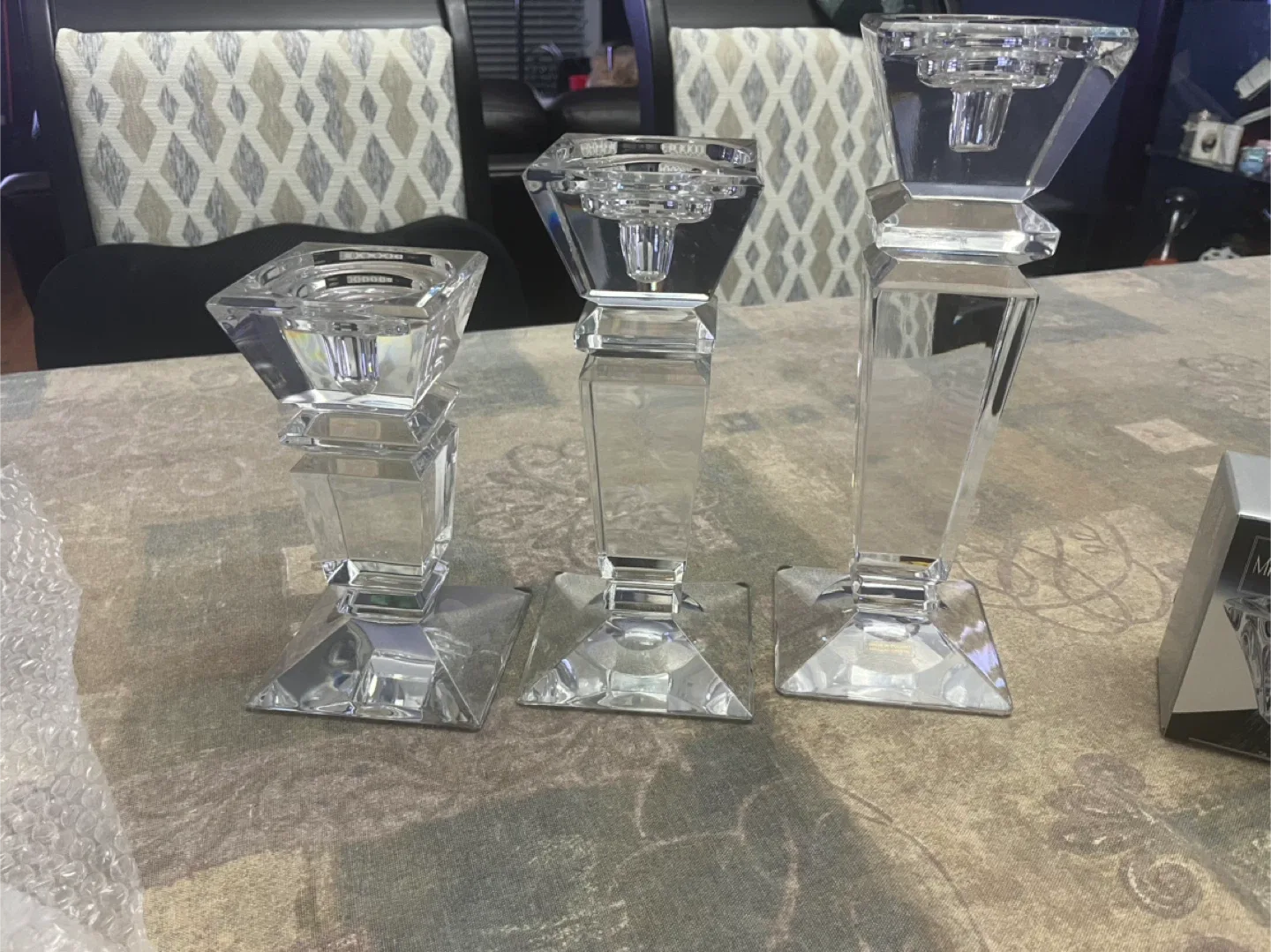 Mikasa 3-Piece Crystal Candlestick Set