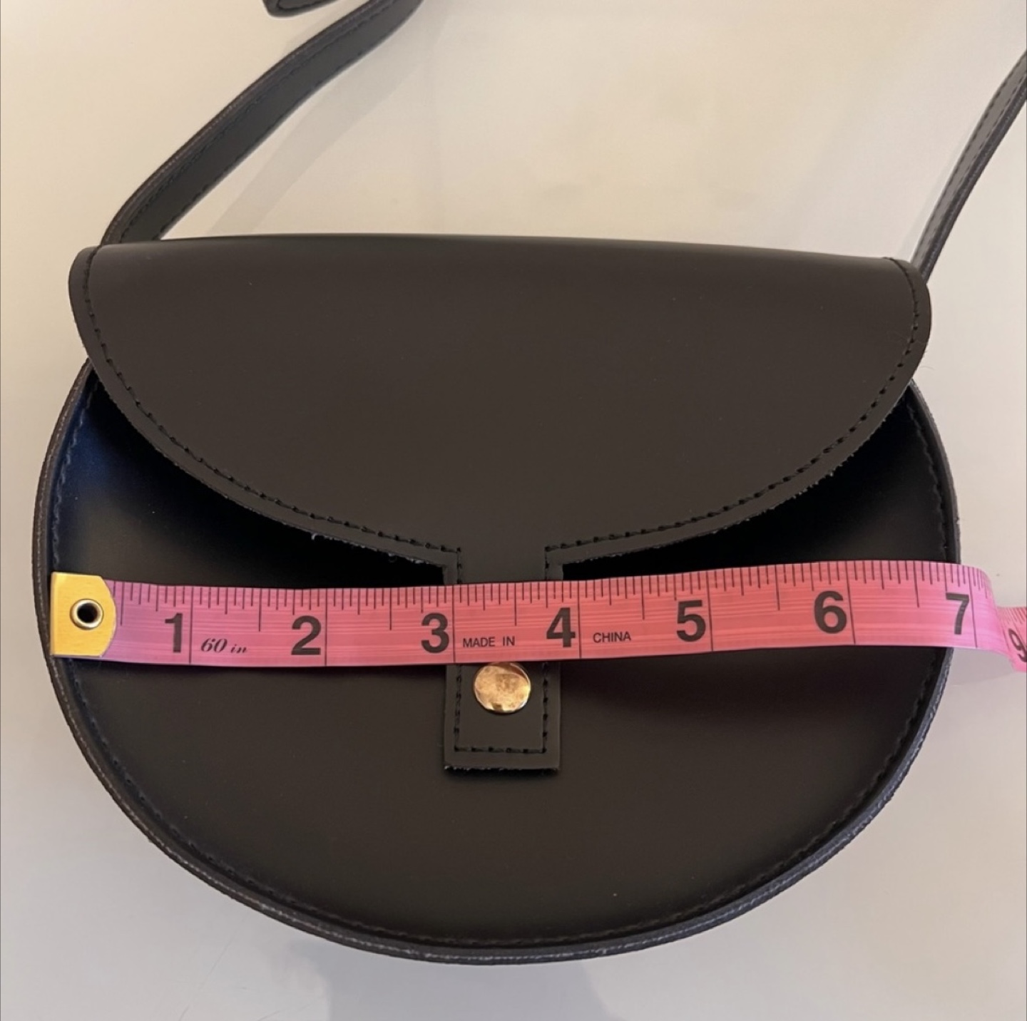 MINSU ELEGANT BLACK VEGAN LEATHER CROSSBODY BAG - photo 5