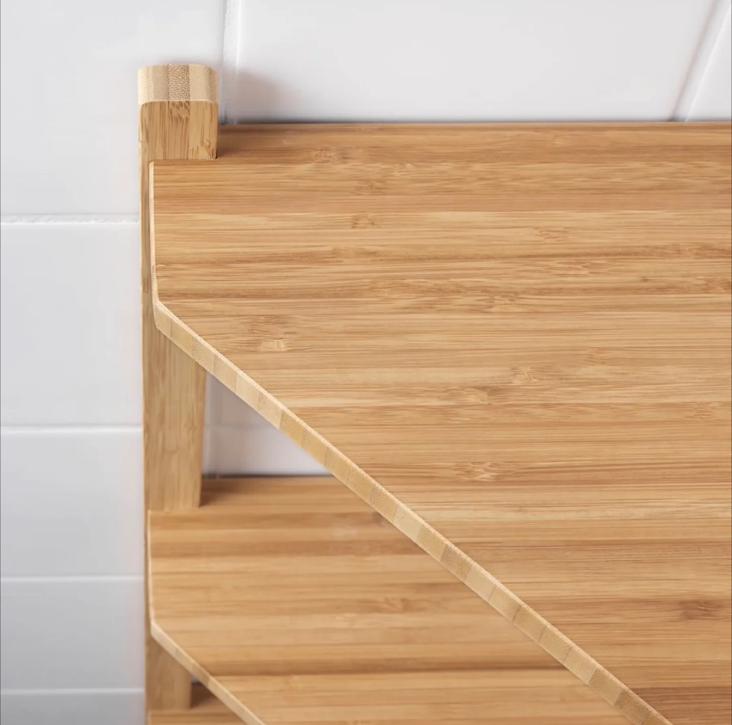 IKEA Corner Shelf Unit - Bamboo thumbnail