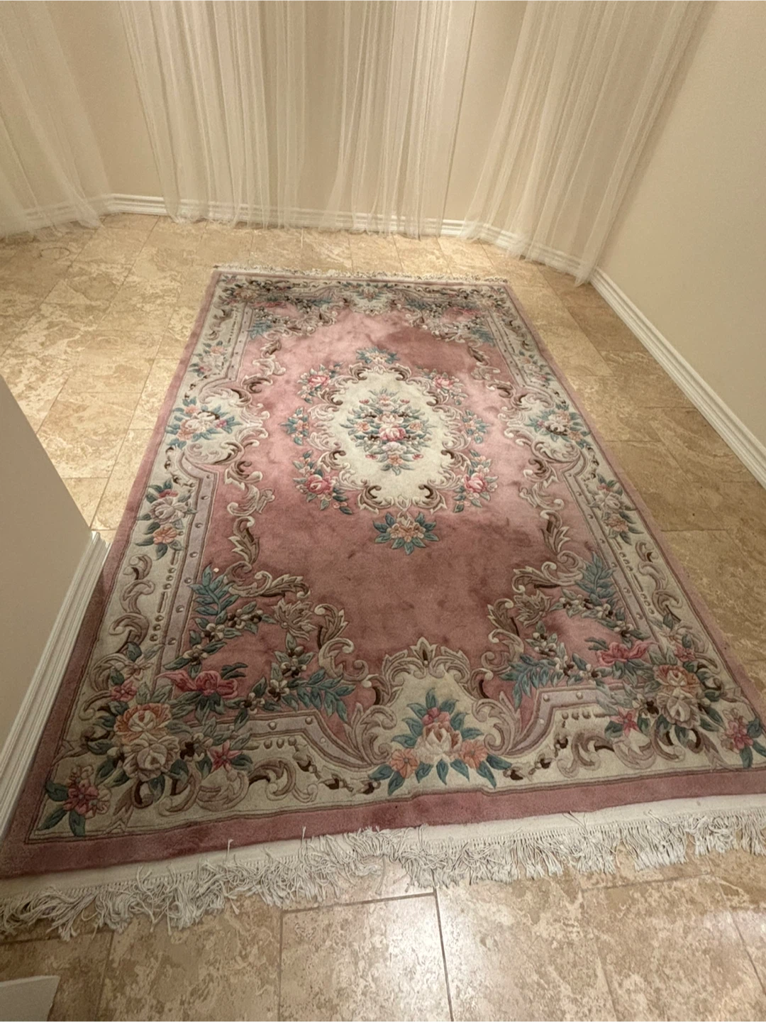 Chinese wool rug .