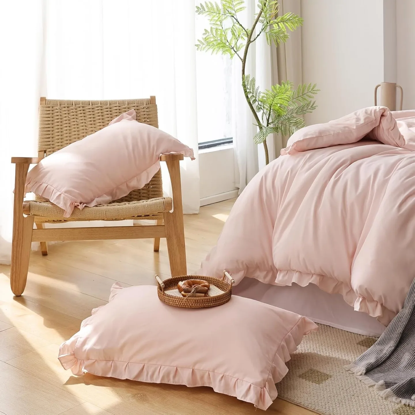 Pink Yikush 3pc Comforter Sets, Full Size image indicator(3)