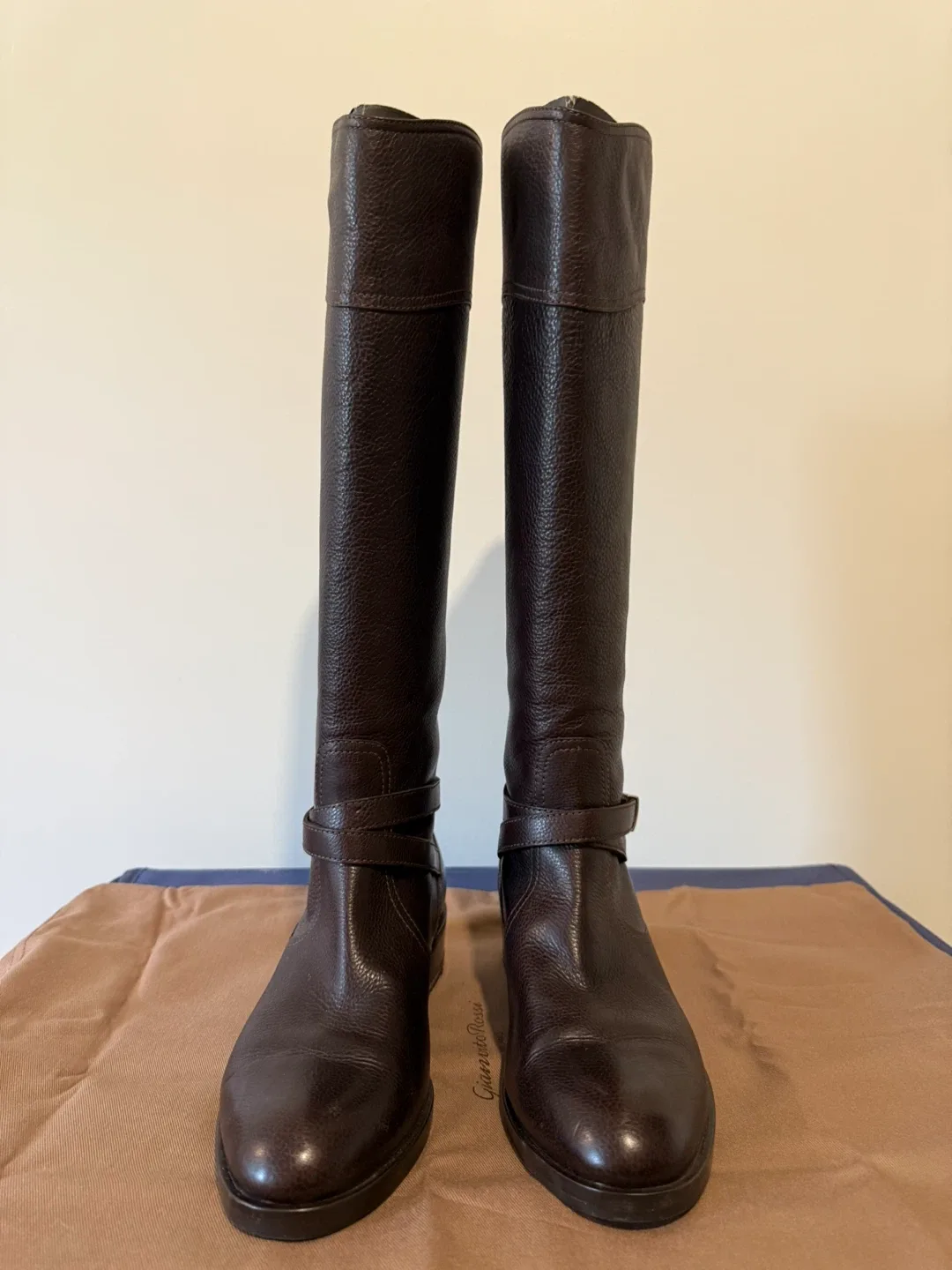 Gianvito Rossi Leather Riding Boots - Size 37.5 Condition is NEW image indicator(4)