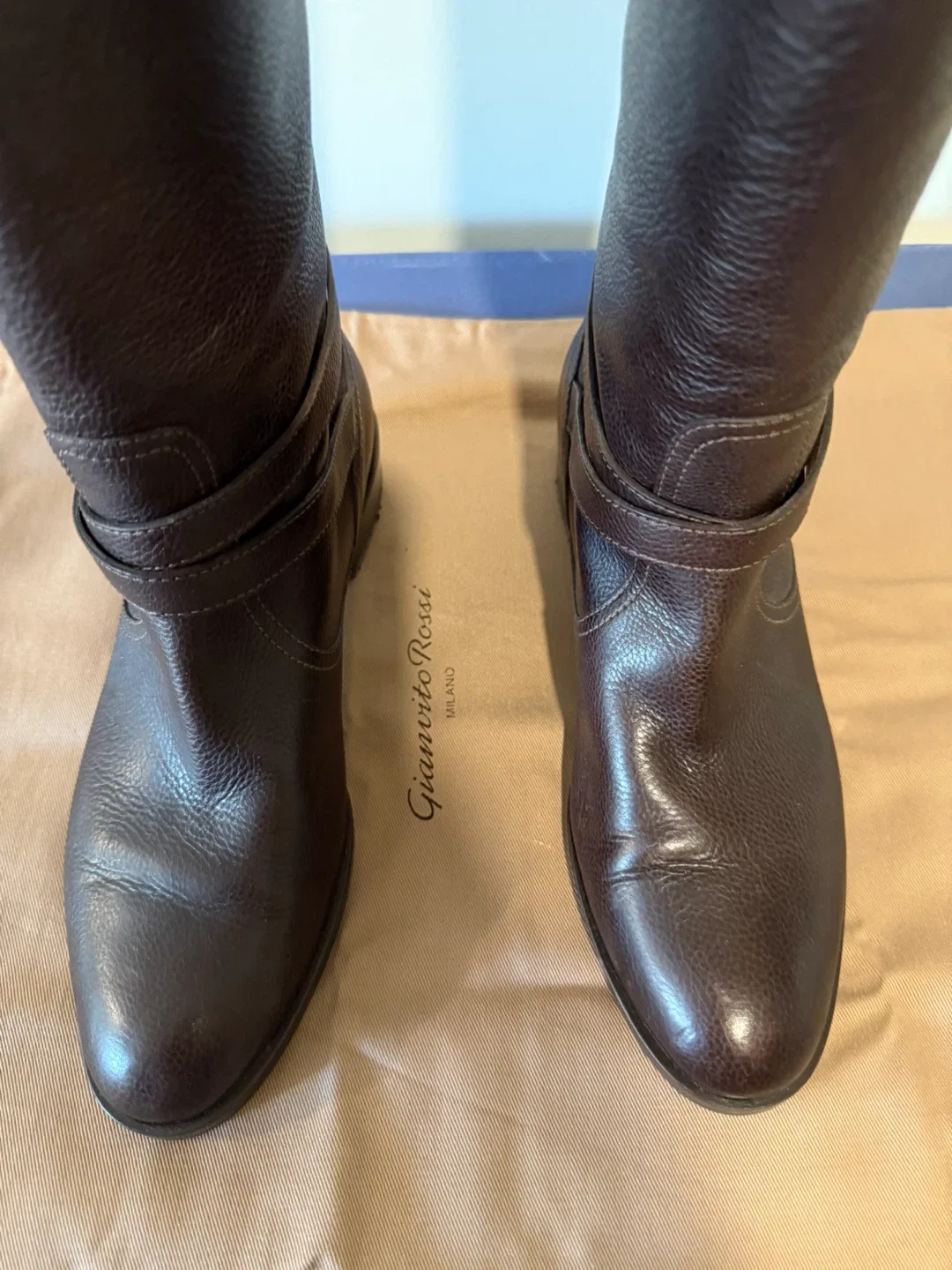 Gianvito Rossi Leather Riding Boots - Size 37.5 Condition is NEW image indicator(6)