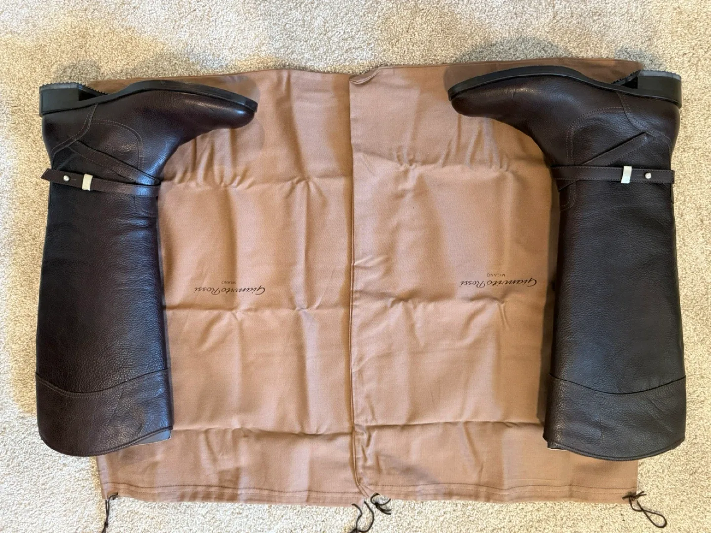 Gianvito Rossi Leather Riding Boots - Size 37.5 Condition is NEW image indicator(8)