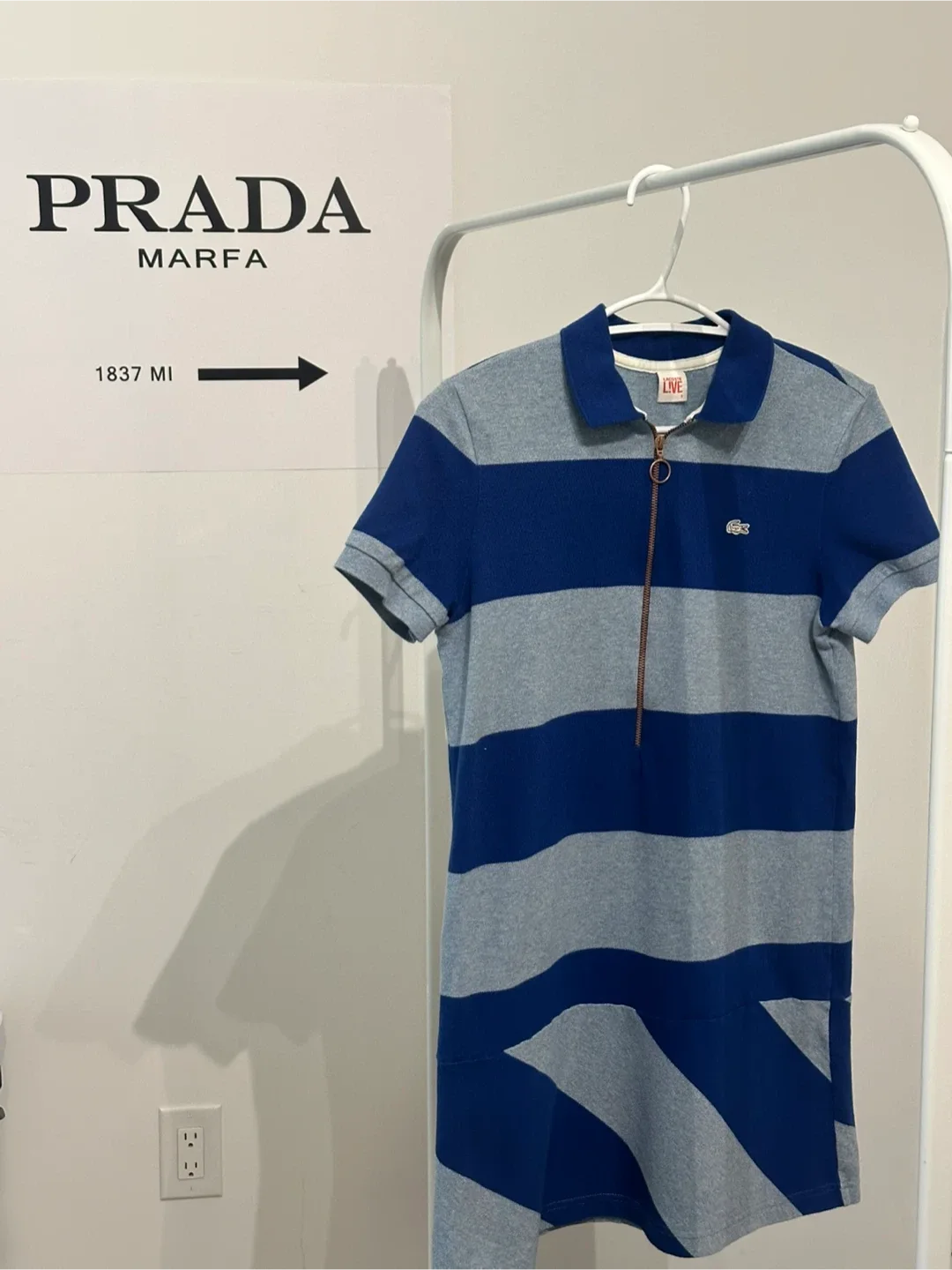 Lacoste Striped Polo Dress - Size S