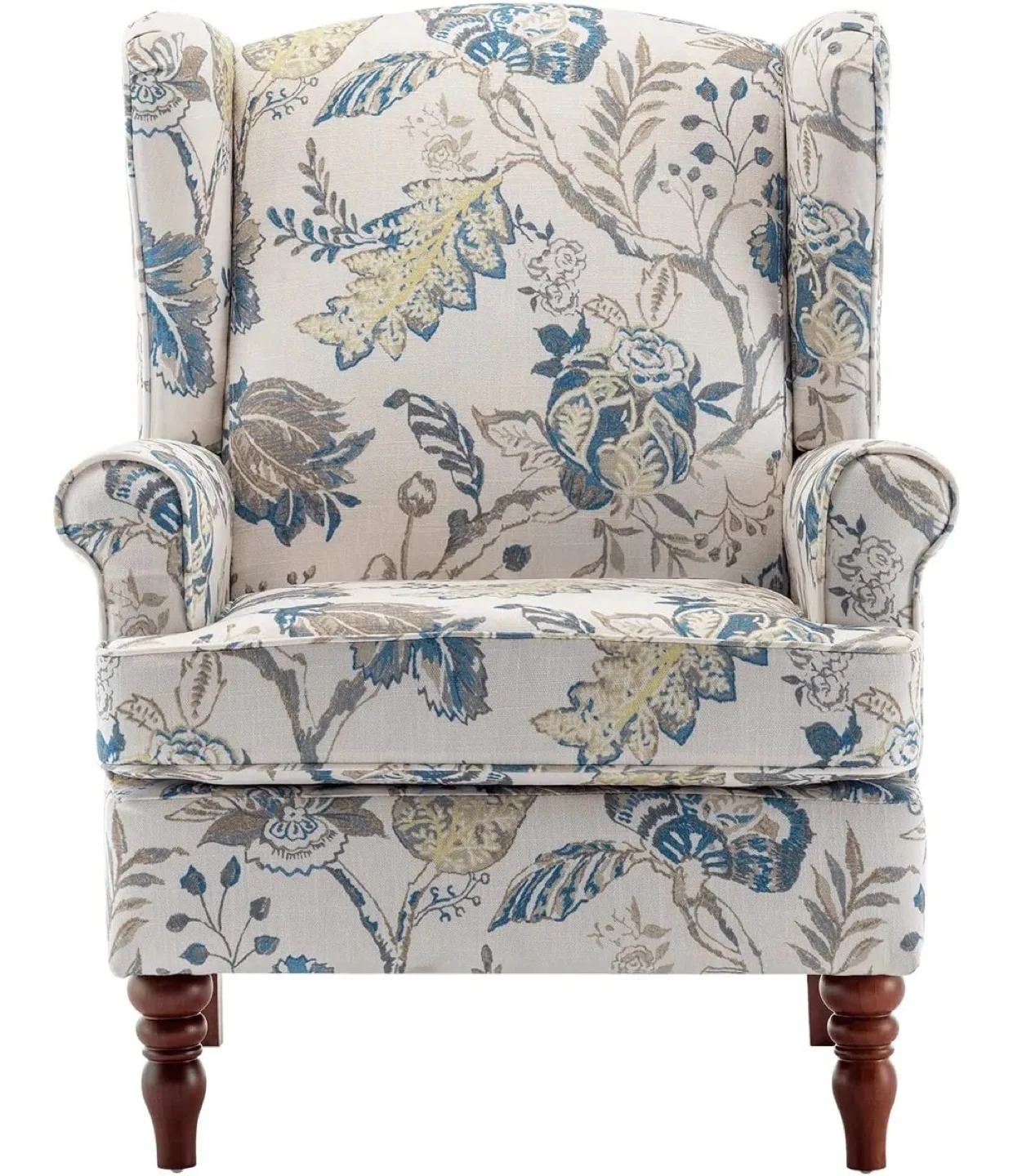 Floral Patterned Wingback Chair image indicator(6)