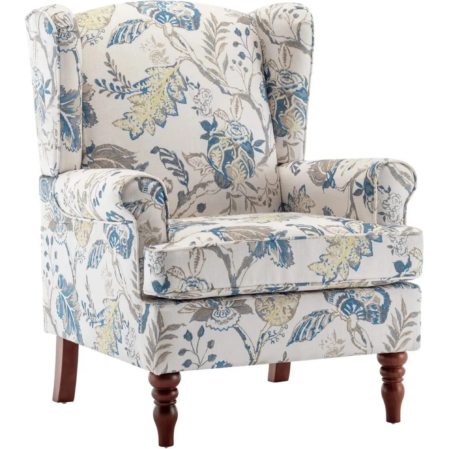 Floral Patterned Wingback Chair image indicator(5)