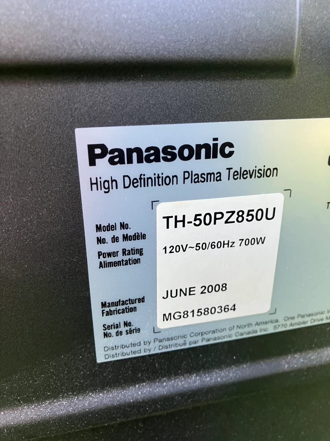 Free 42 inch Panasonic tv