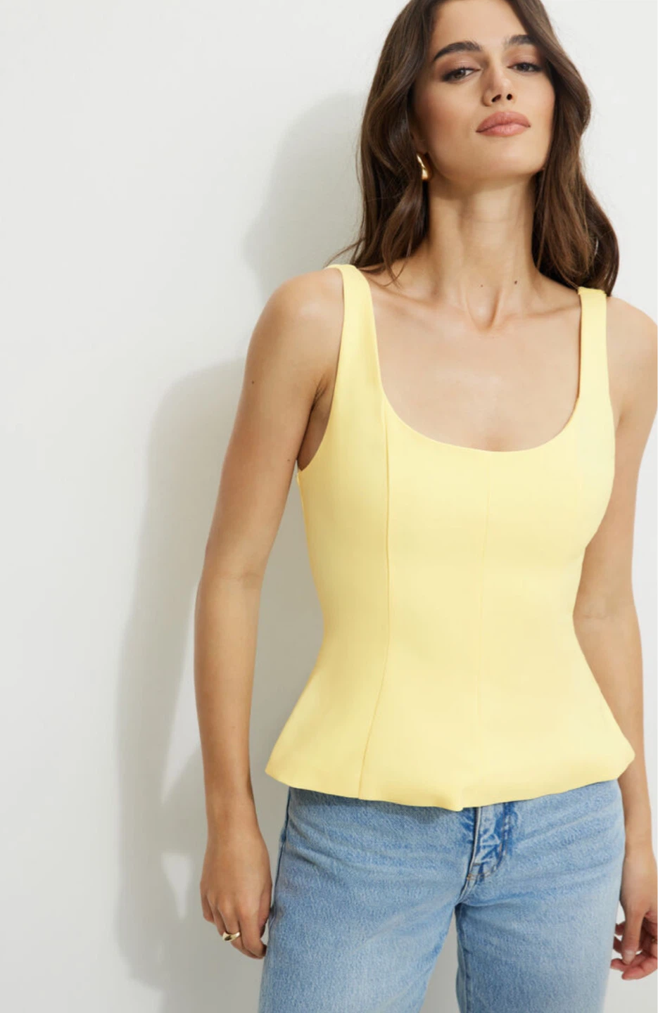 Dynamite Yellow Peplum Tank Top - photo 3