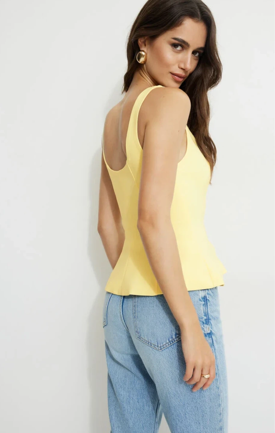Dynamite Yellow Peplum Tank Top - photo 4