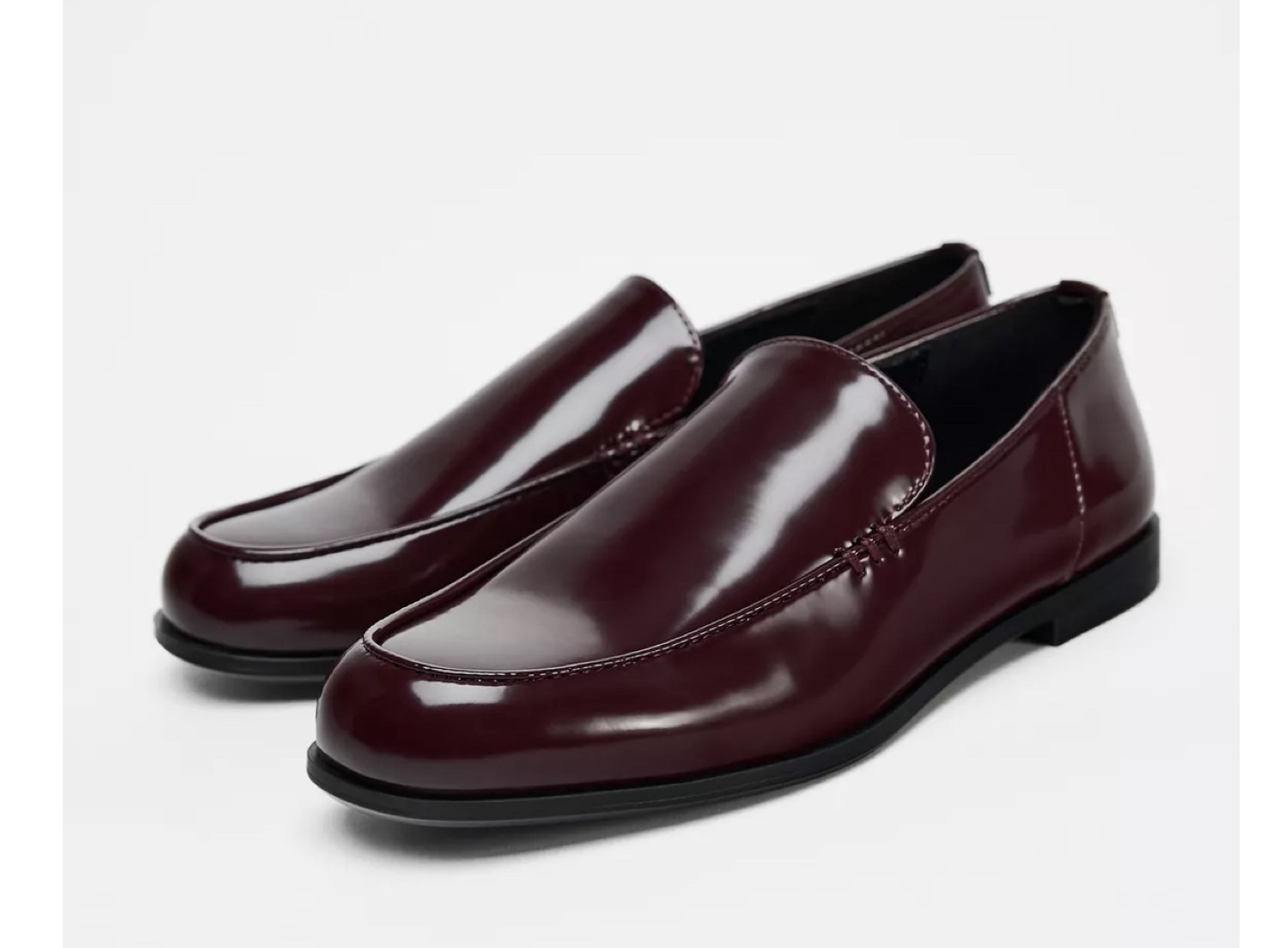 Zara Burgundy Loafers size 7 1/2