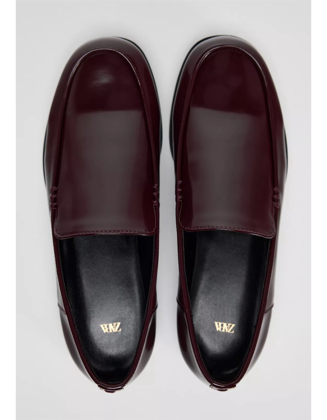 Zara Burgundy Loafers size 7 1/2 - photo 2