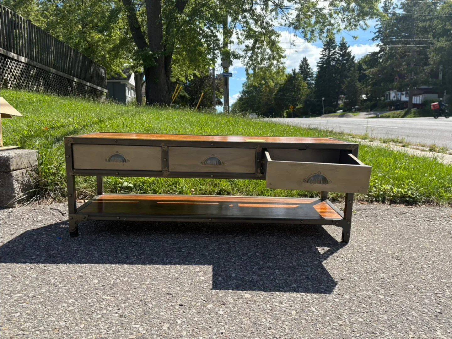 Wood & Metal Console Table thumbnail