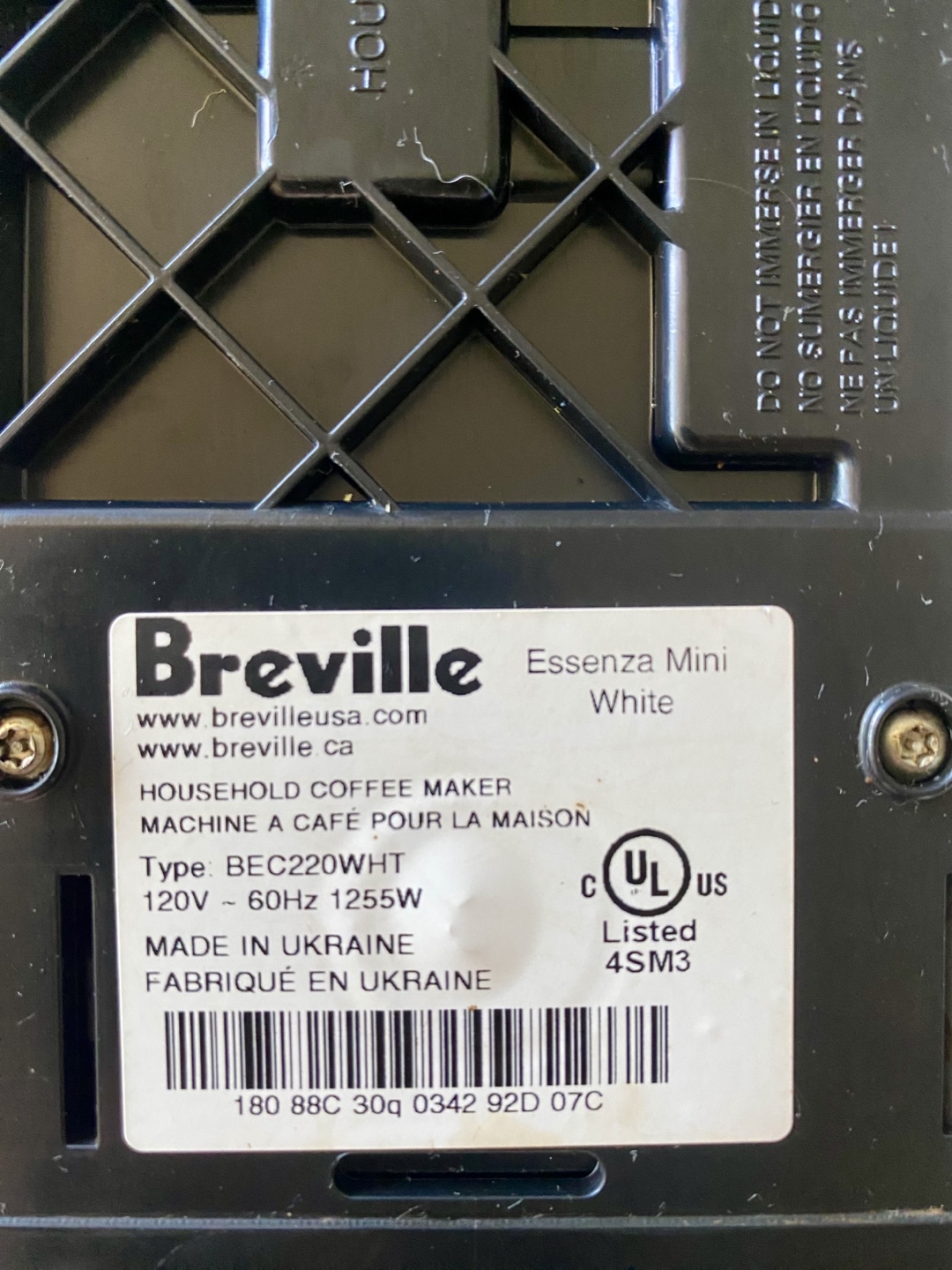 Breville Essenza Mini White Nespresso Machine - photo 4